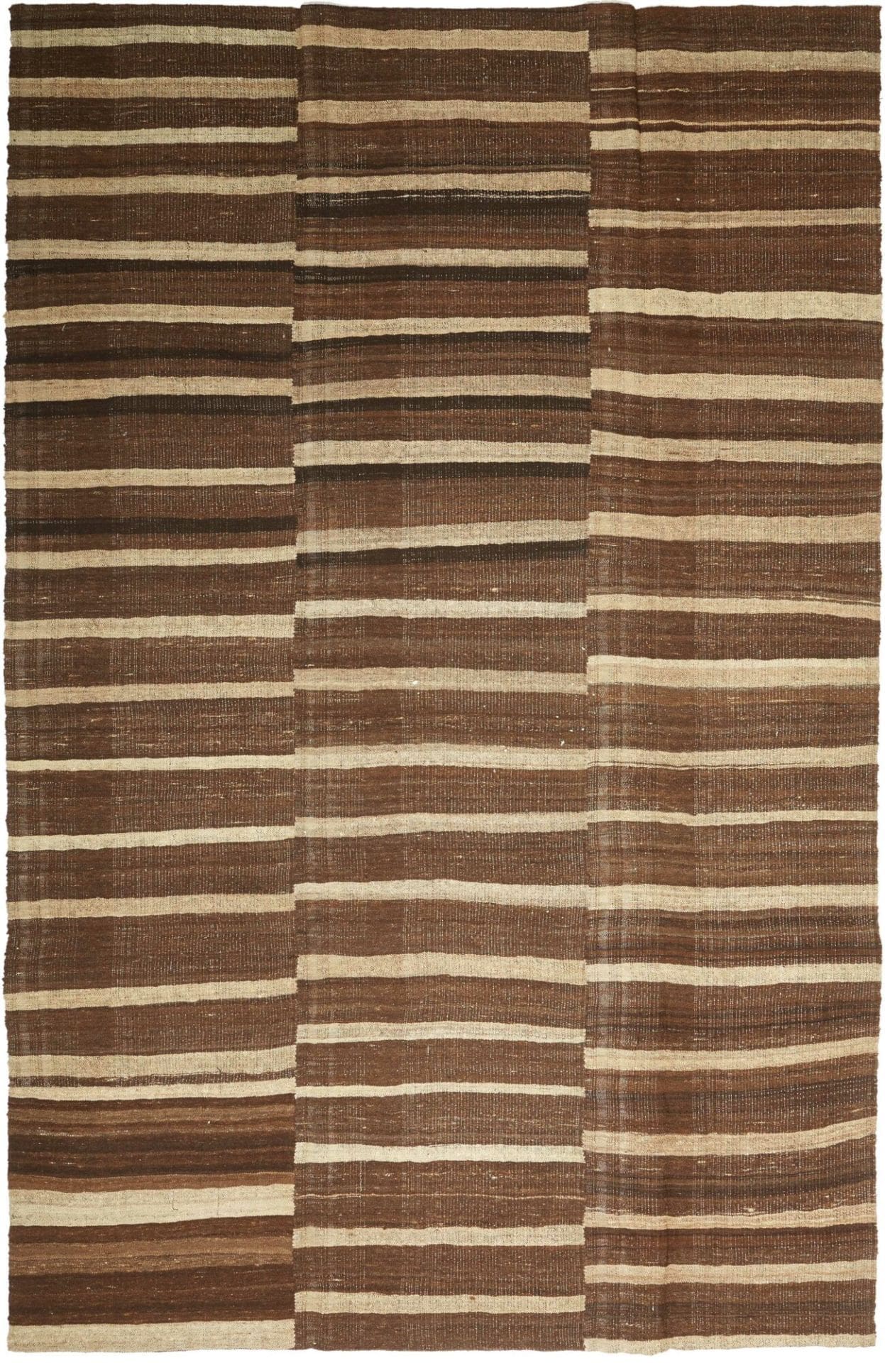 Kelim Teppich 200 x 302 cm, handgewebt, rustikales Flair, Wolle