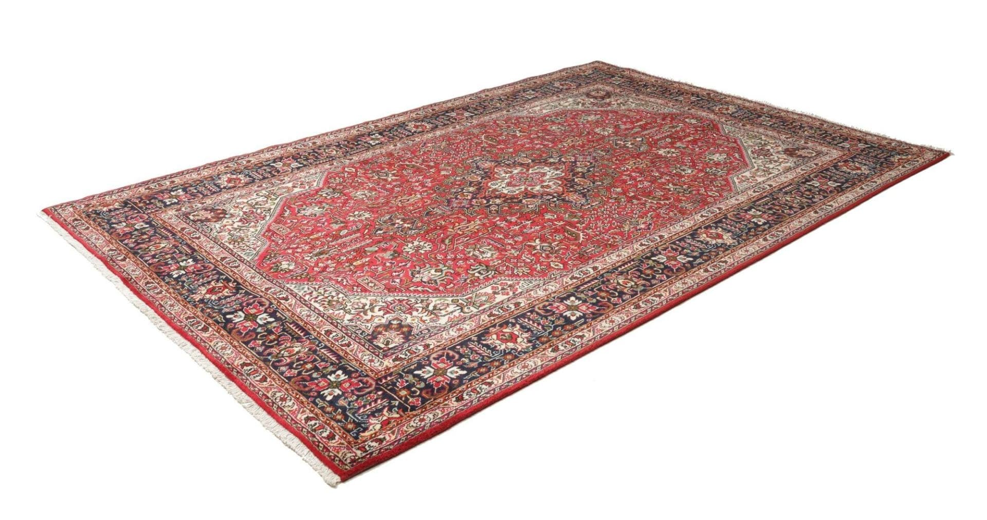 Eleganter Täbriz Teppich 209 x 300cm aus Schurwolle, handgeknüpft