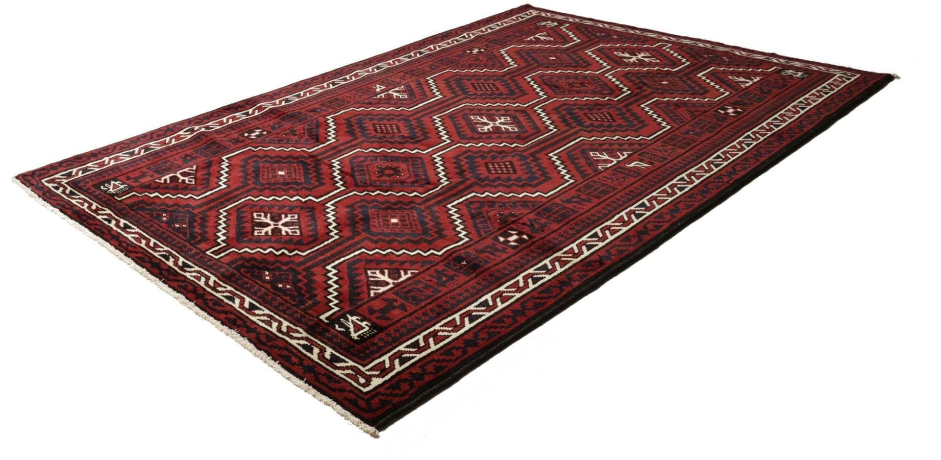 Orientteppich Lori 225 x 322 cm | Handgeknüpft, geometrisch, Schurwolle