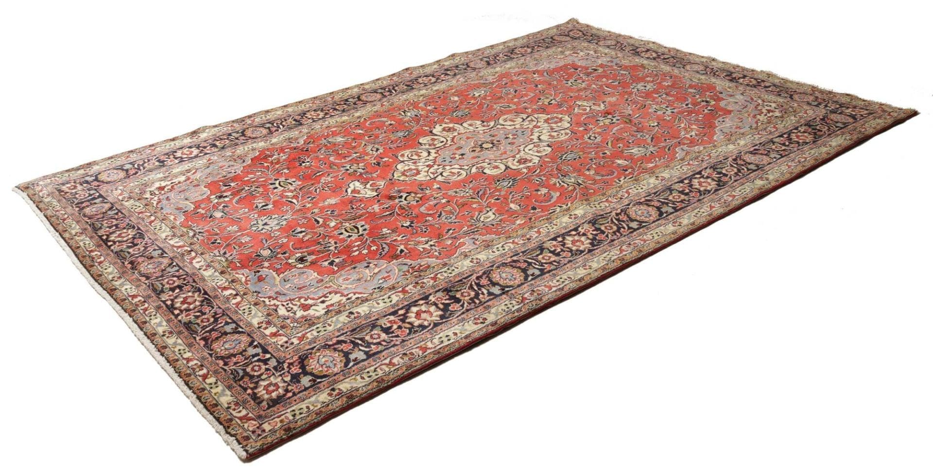 Hamadan Teppich 213 x 324cm, Herati-Muster, handgeknüpft, Perserteppich