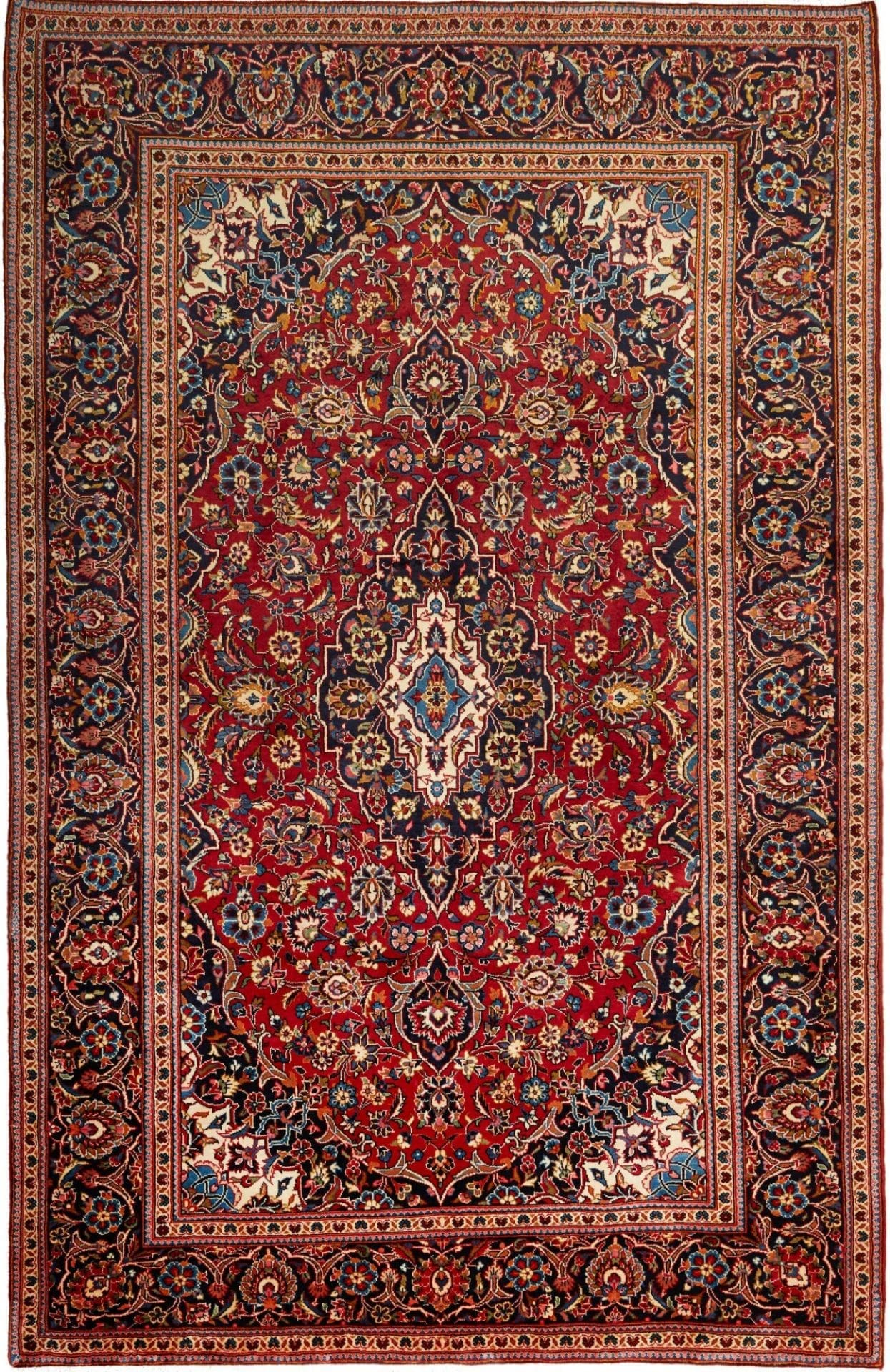 Kashan Teppich 200 x 308cm – Handgeknüpft, Perserteppich, Wolle