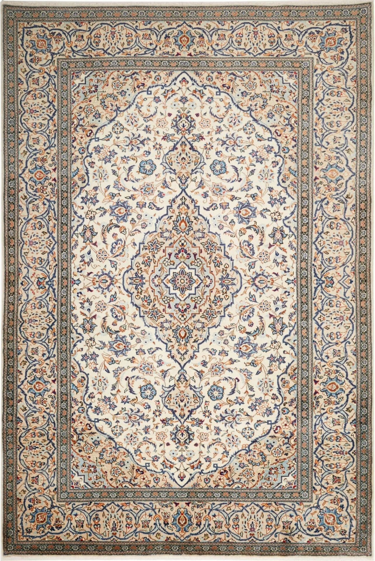 Kashan Teppich 203 x 297 cm – Exotisch, handgeknüpft, Perserteppich