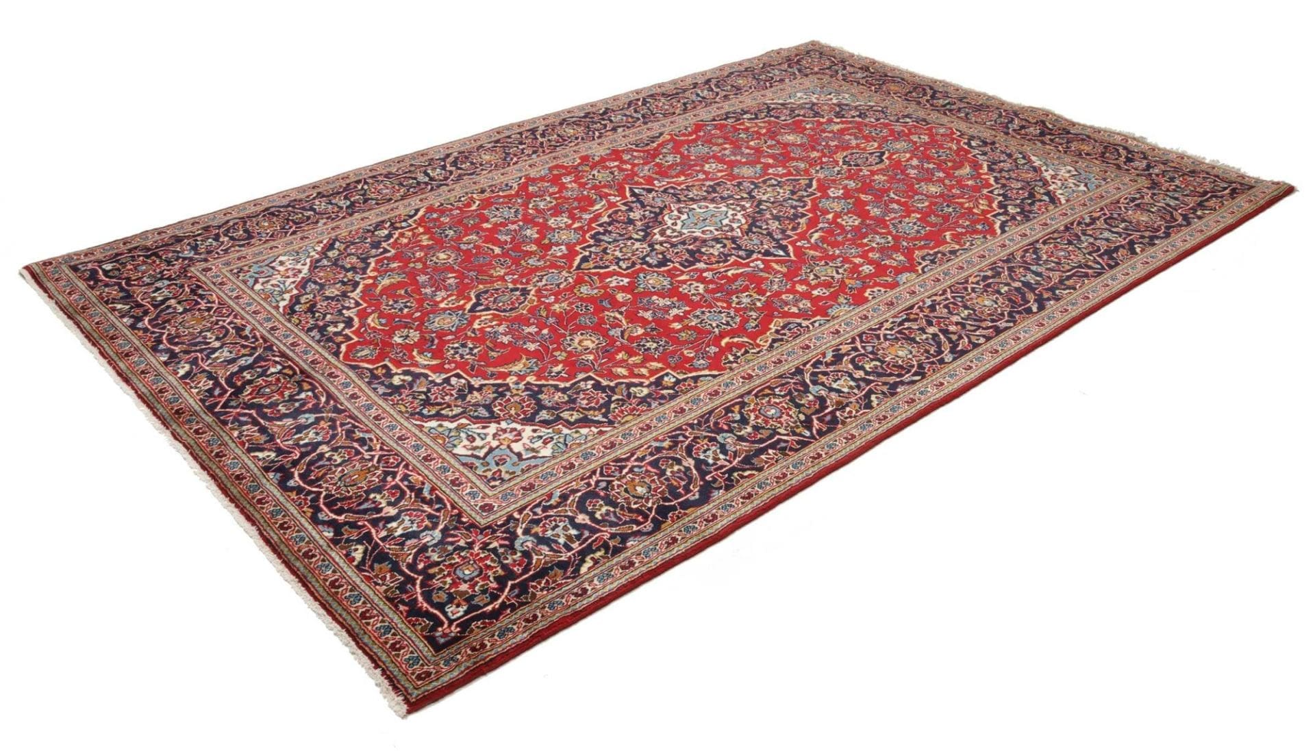 Kashan Teppich 203 x 303cm, Schurwolle, handgeknüpft, Perserteppich