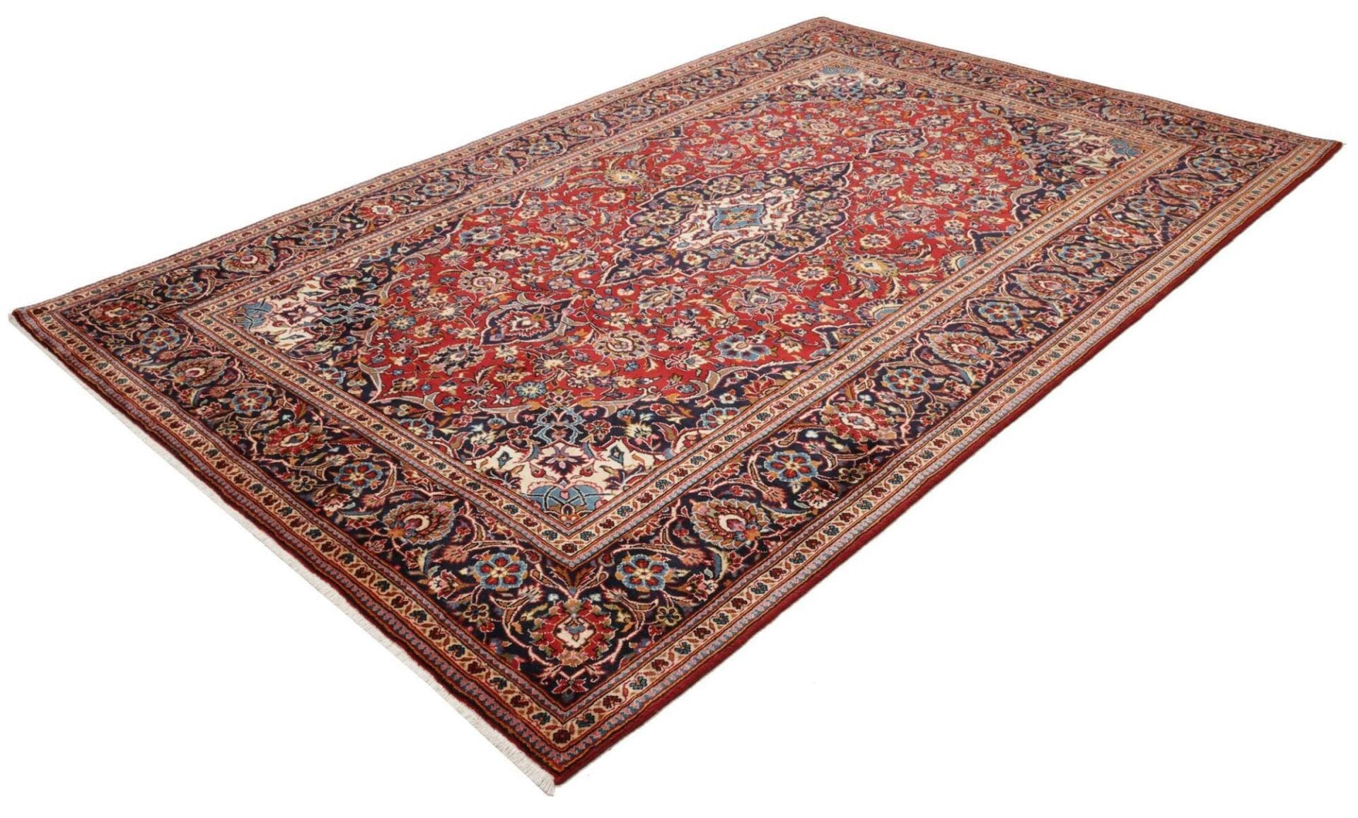 Kashan Teppich 200 x 308cm – Handgeknüpft, Perserteppich, Wolle