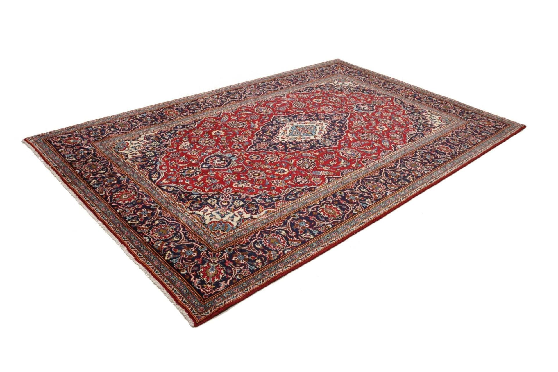 Kashan Teppich 206 x 297cm - Exotische Muster, Schurwolle, handgeknüpft