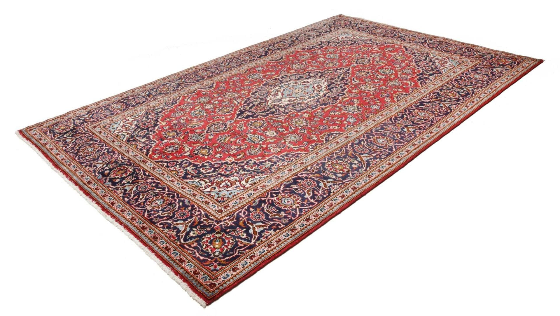 Kashan Teppich 200 x 308cm, echte Schurwolle, handgeknüpft, Perserteppich
