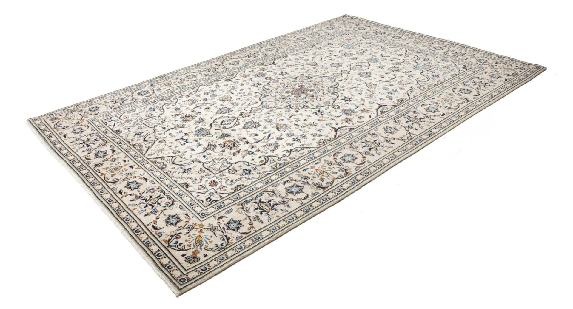 Kashan Teppich 200 x 302cm, handgeknüpft, Schurwolle, Perserteppich
