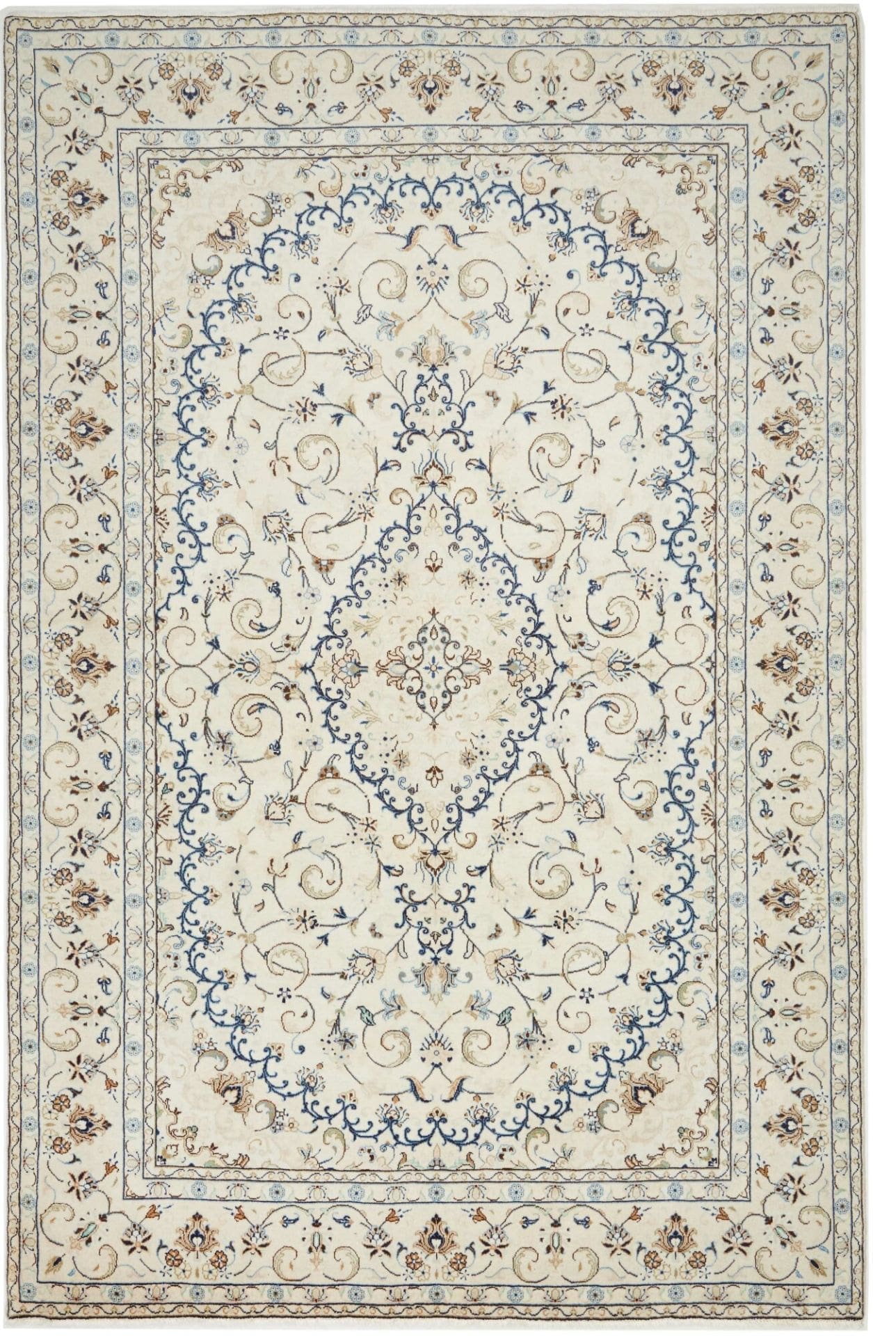 Kashan Teppich 197 x 296cm, Schurwolle, handgeknüpft, Perserteppich H1