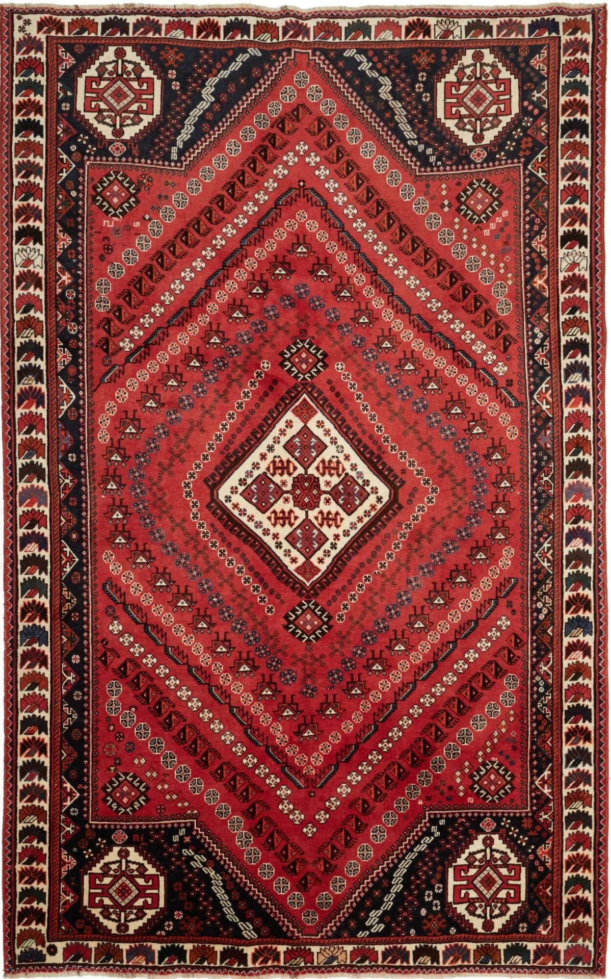 Shiraz Orientteppich 180 x 280cm, Wolle, geometrische Muster, handgeknüpft