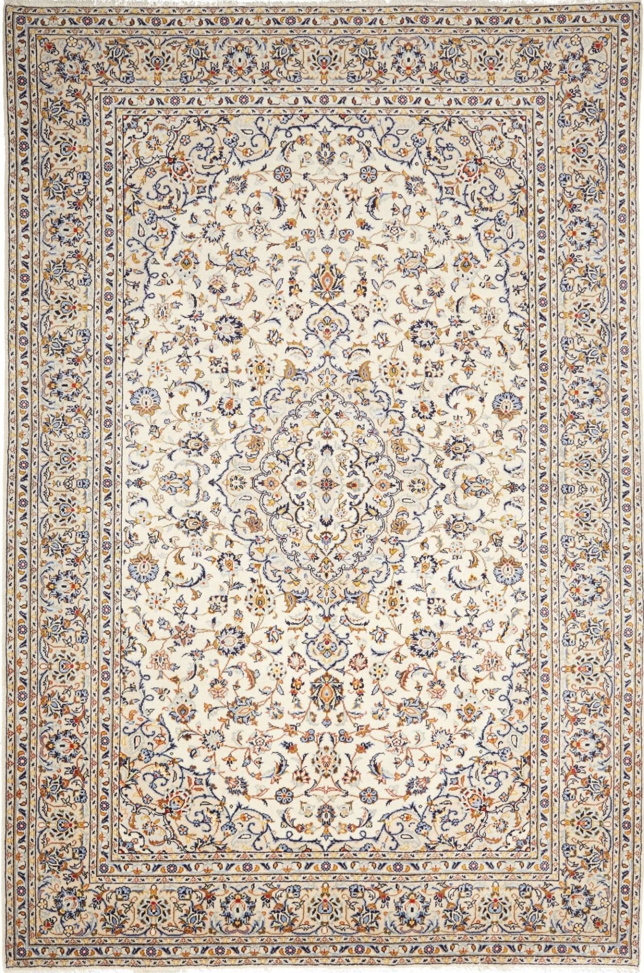 Kashan Teppich 203 x 303cm aus Schurwolle, handgeknüpft, Perserteppich