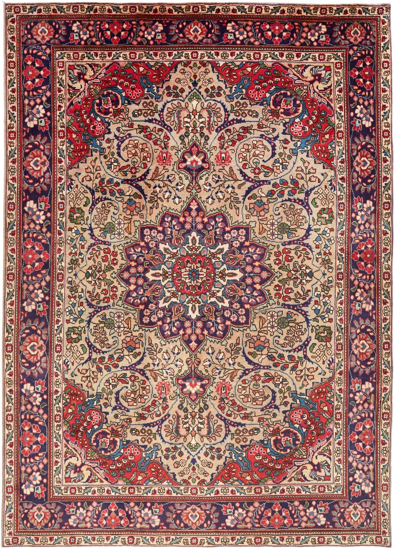 Orientteppich Täbriz 213 x 293 cm, handgeknüpft aus Schurwolle H1