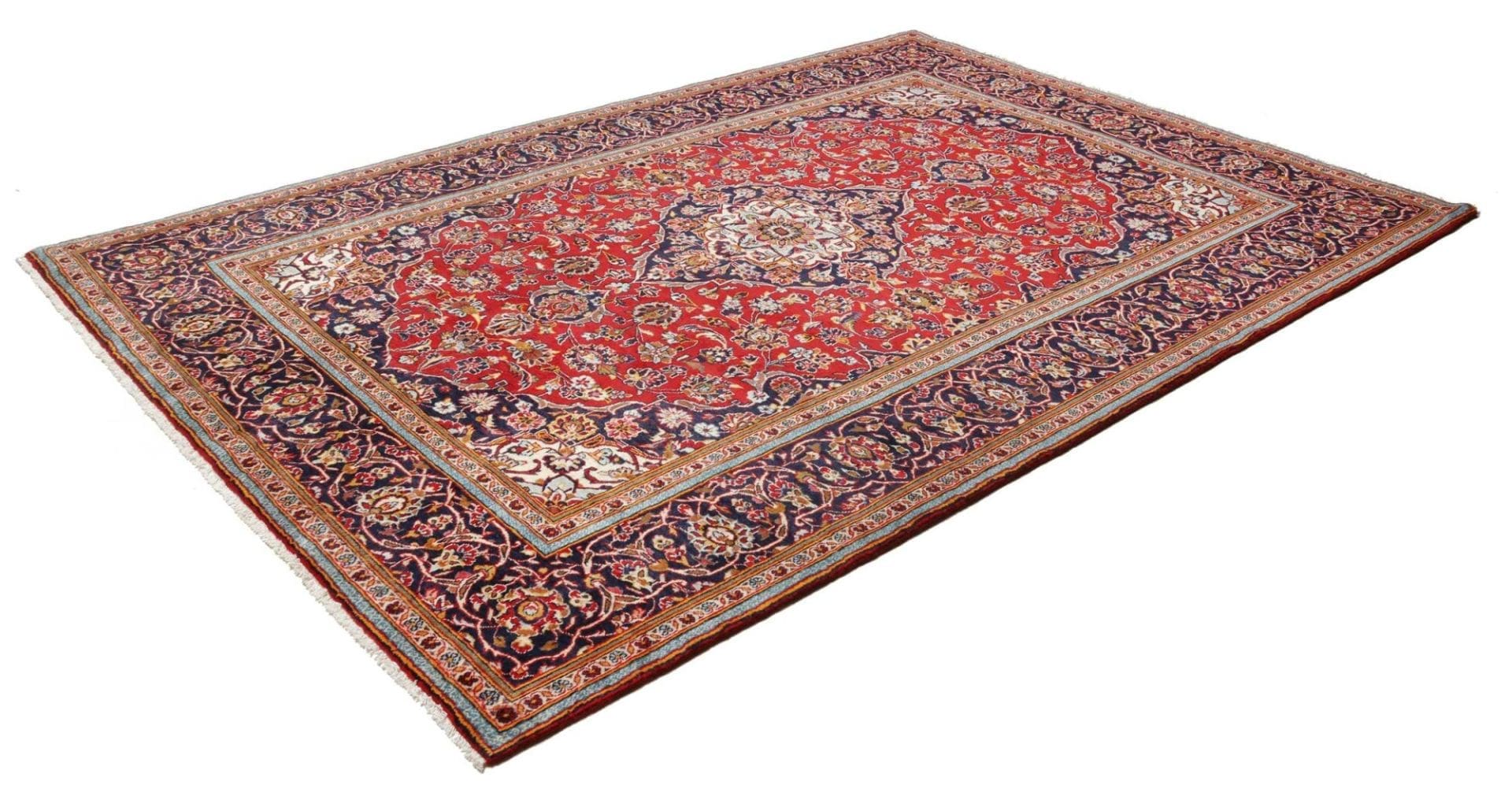 Kashan Teppich 206 x 297cm, Schurwolle, Handgeknüpft, Perserteppich