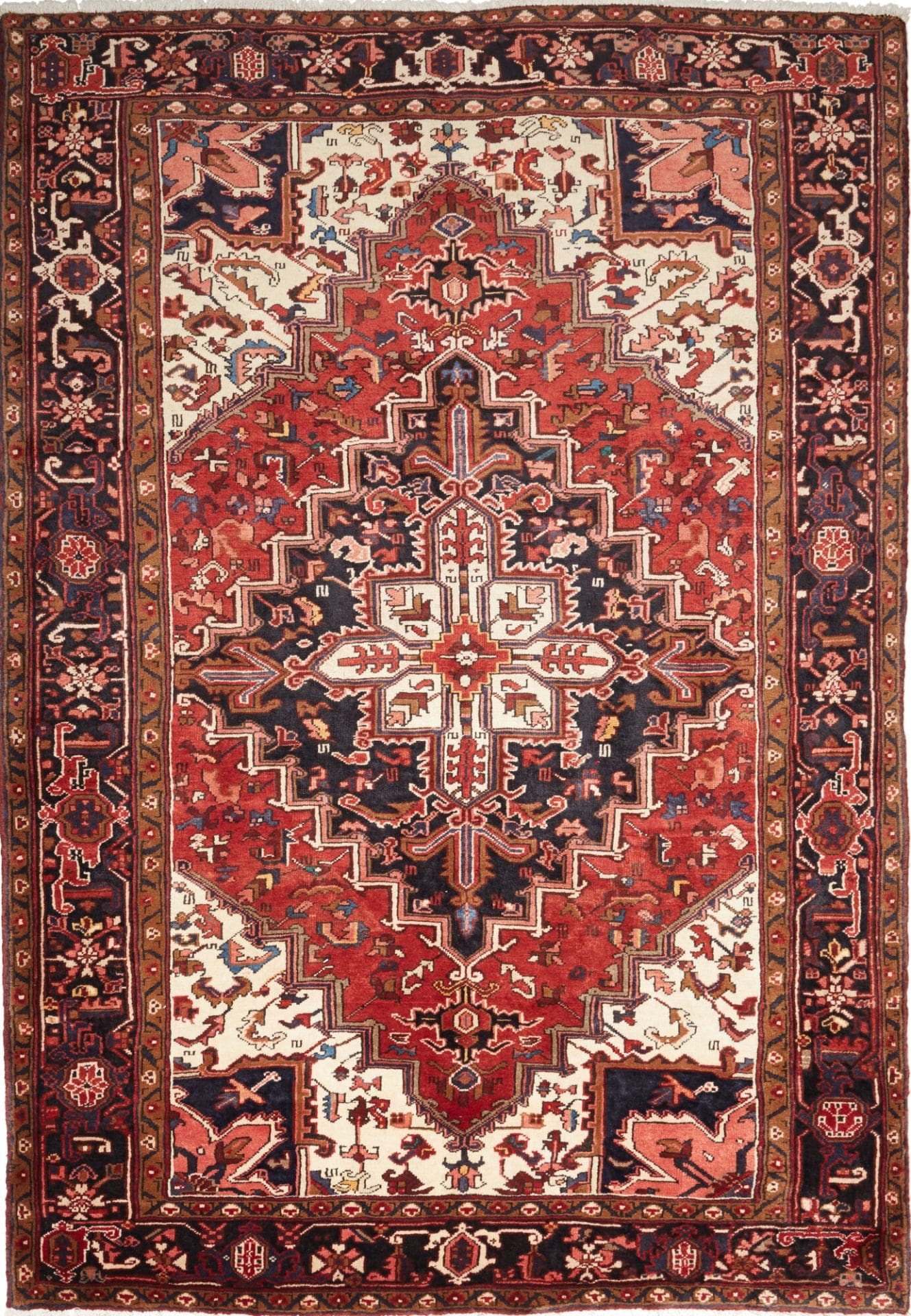 Heriz Teppich 215 x 305 cm - Handgeknüpft aus Schurwolle