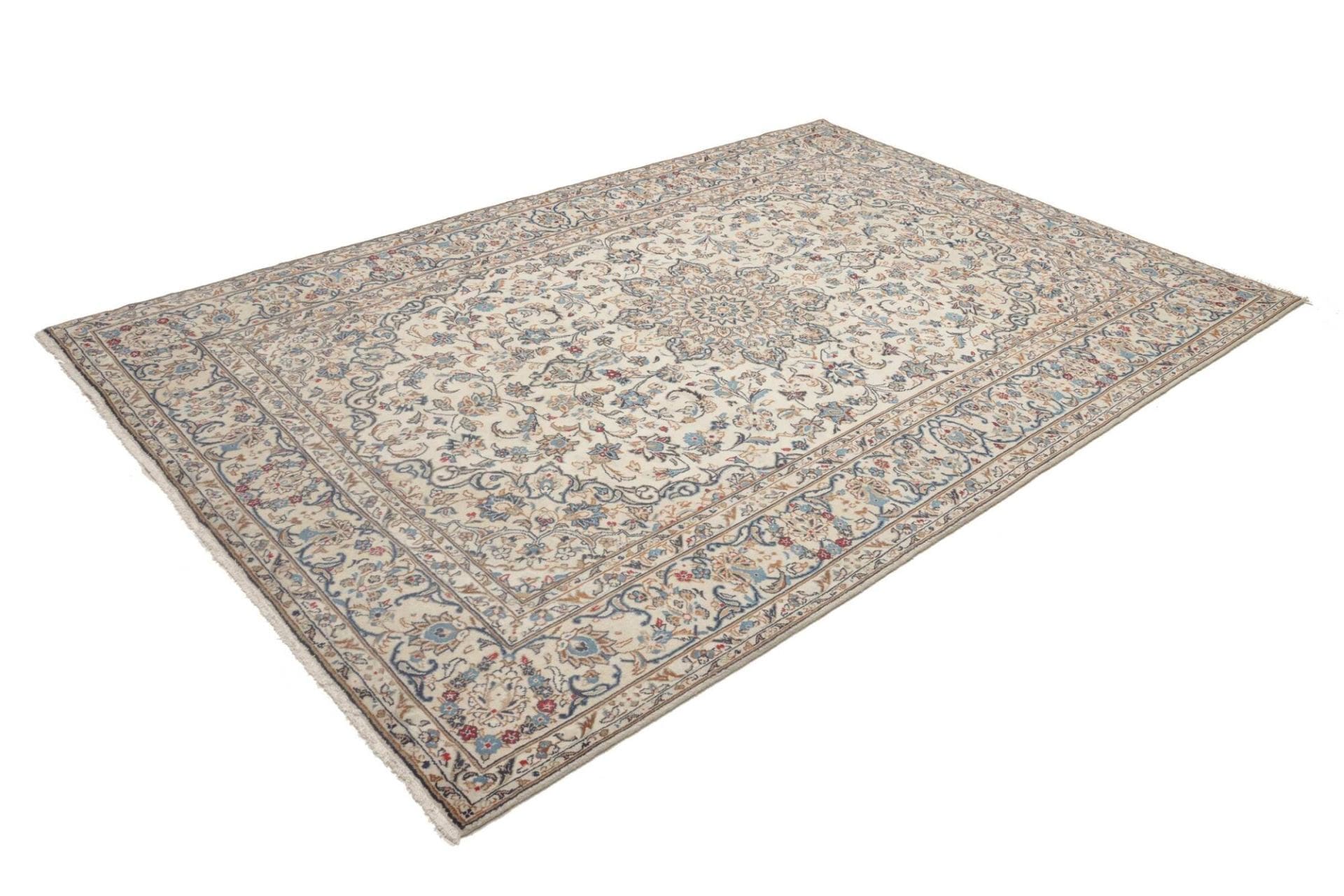 Kashan Teppich 200 x 295 cm, handgeknüpft, Schurwolle, Perserteppich H1