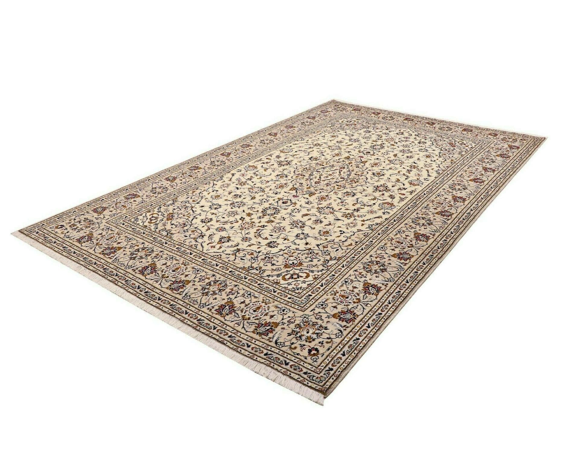 Kashan Teppich 205 x 305cm, handgeknüpft, Perserteppich, Wolle