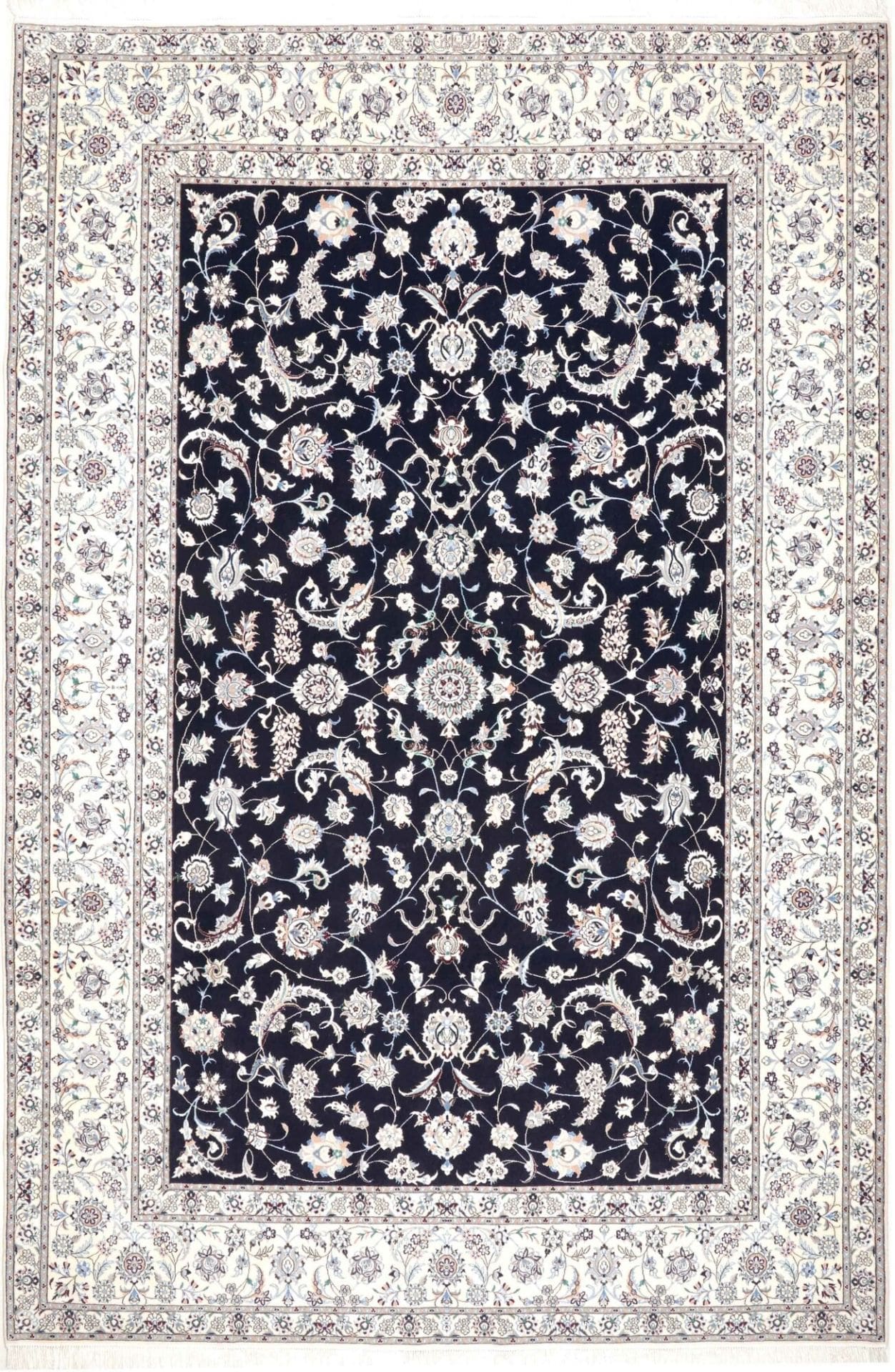 Nain Teppich 206 x 306 cm – Handgeknüpft, florale Muster, Perserteppich