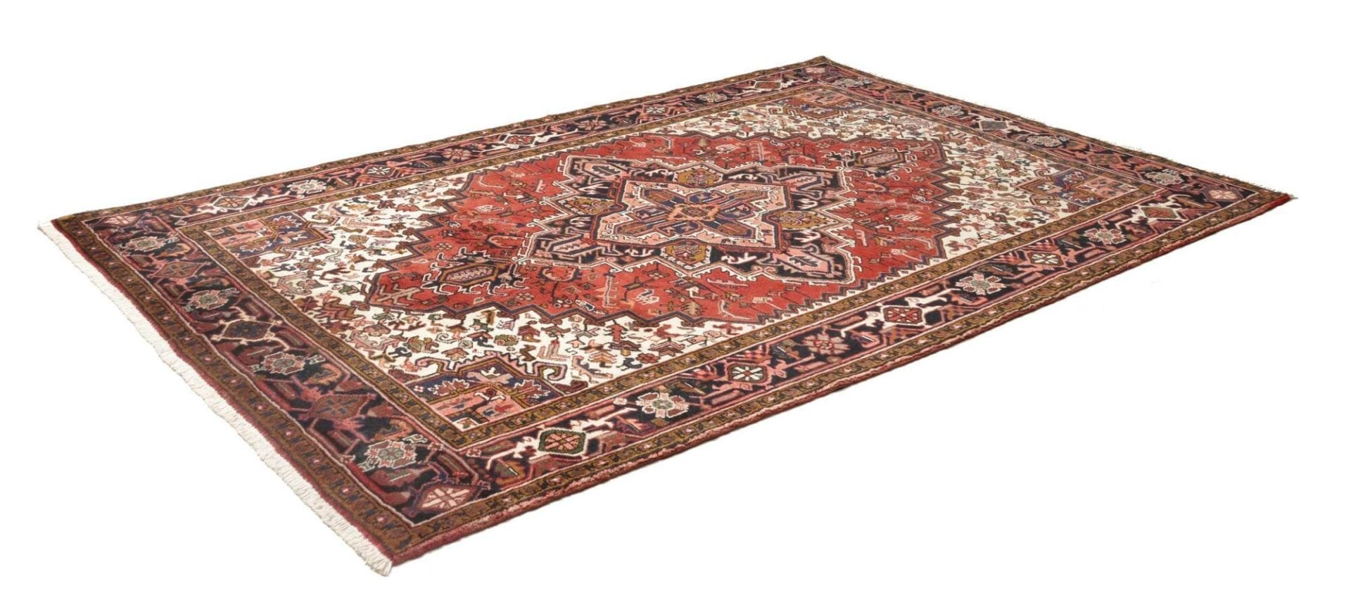 Orientteppich Heriz 209 x 300 cm, handgeknüpft, rustikales Design