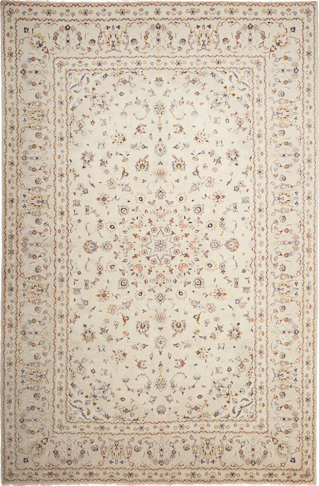 Kashan Teppich 203 x 307cm, handgeknüpft, Schurwolle, Perserteppich