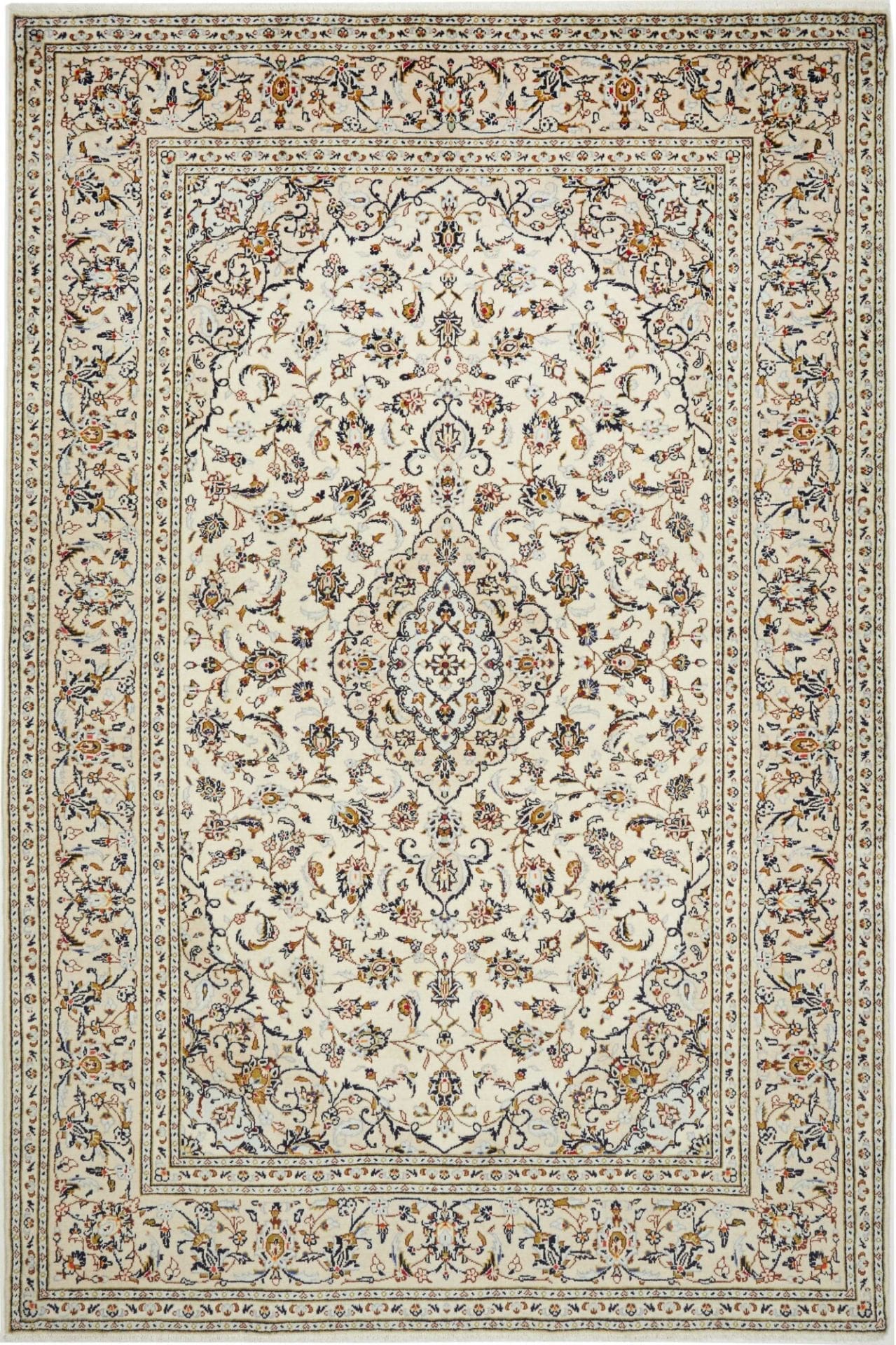 Kashan Teppich 203 x 302cm, Schurwolle, handgeknüpft, Perserteppich