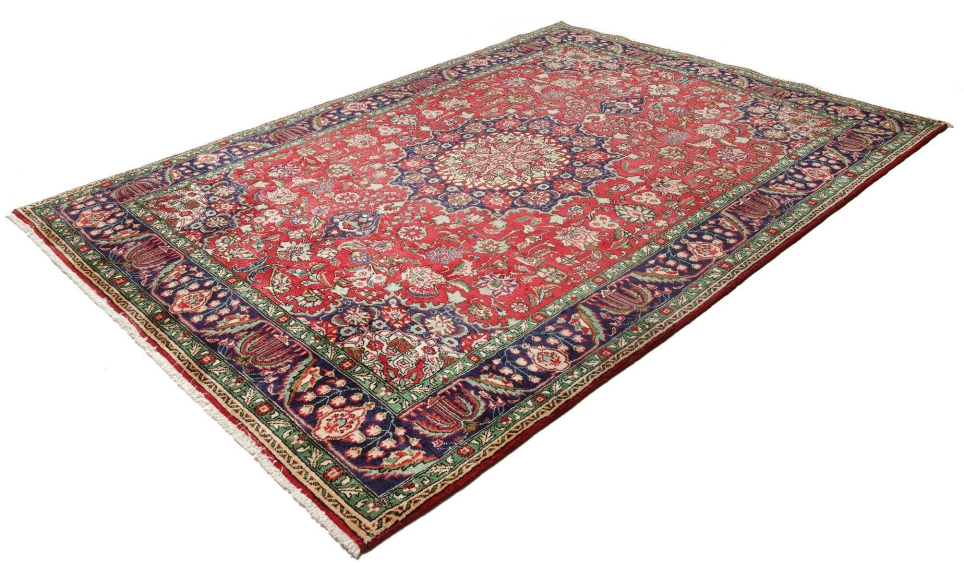 Täbriz Teppich 207 x 278 cm, handgeknüpft, Schurwolle, feines Muster
