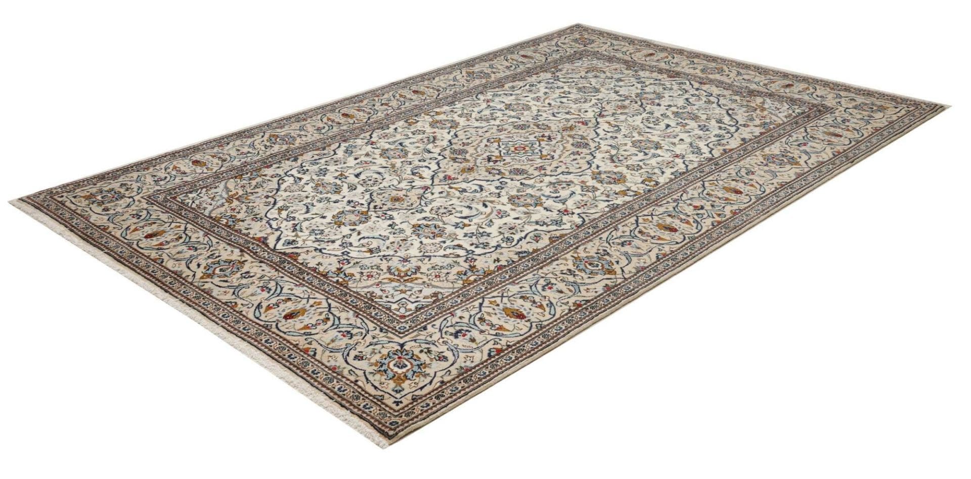 Kashan Teppich 198 x 294 cm, Perserteppich, handgeknüpft, Wolle