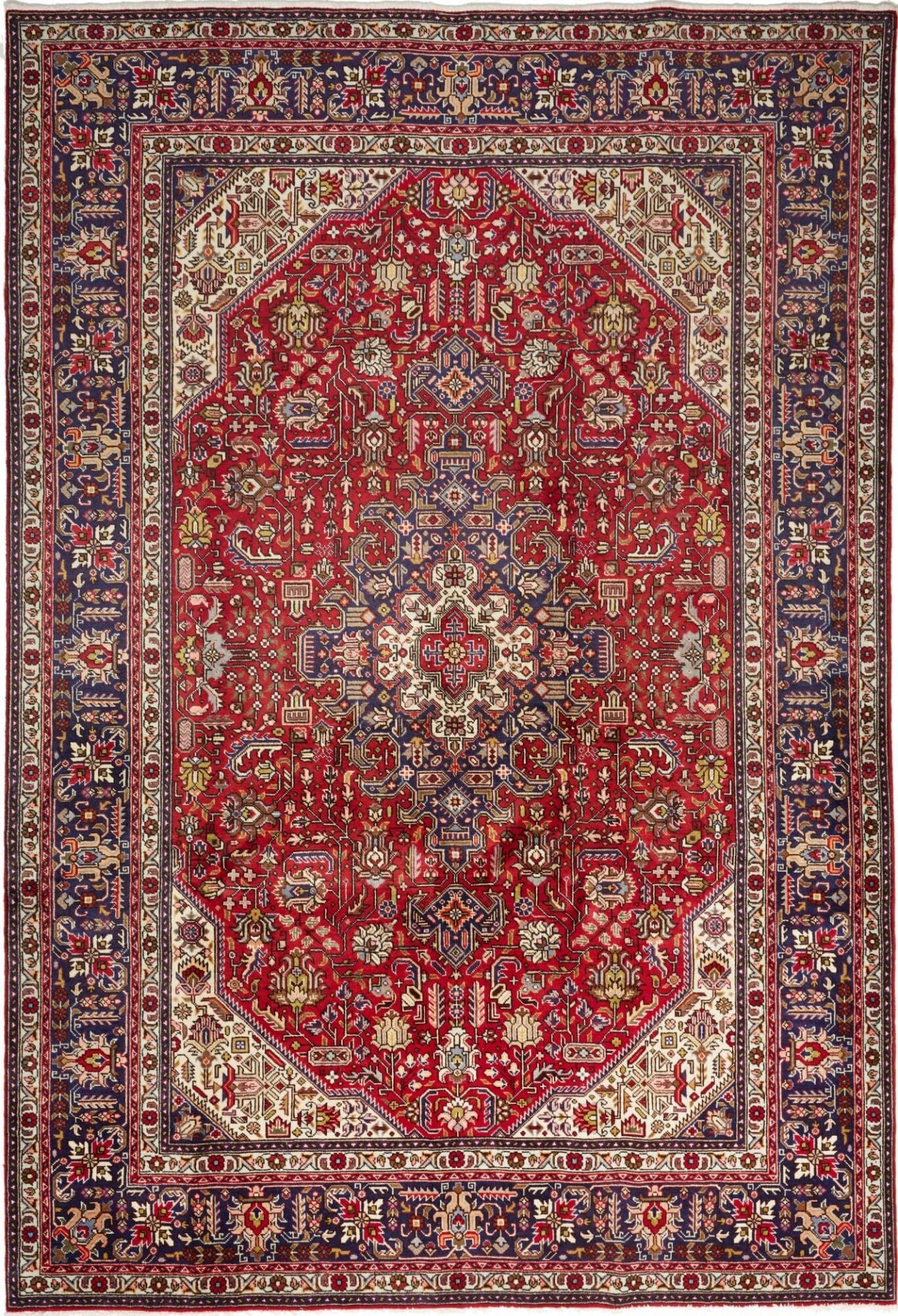 Orientteppich Täbriz 206 x 295 cm, handgeknüpft, Schurwolle