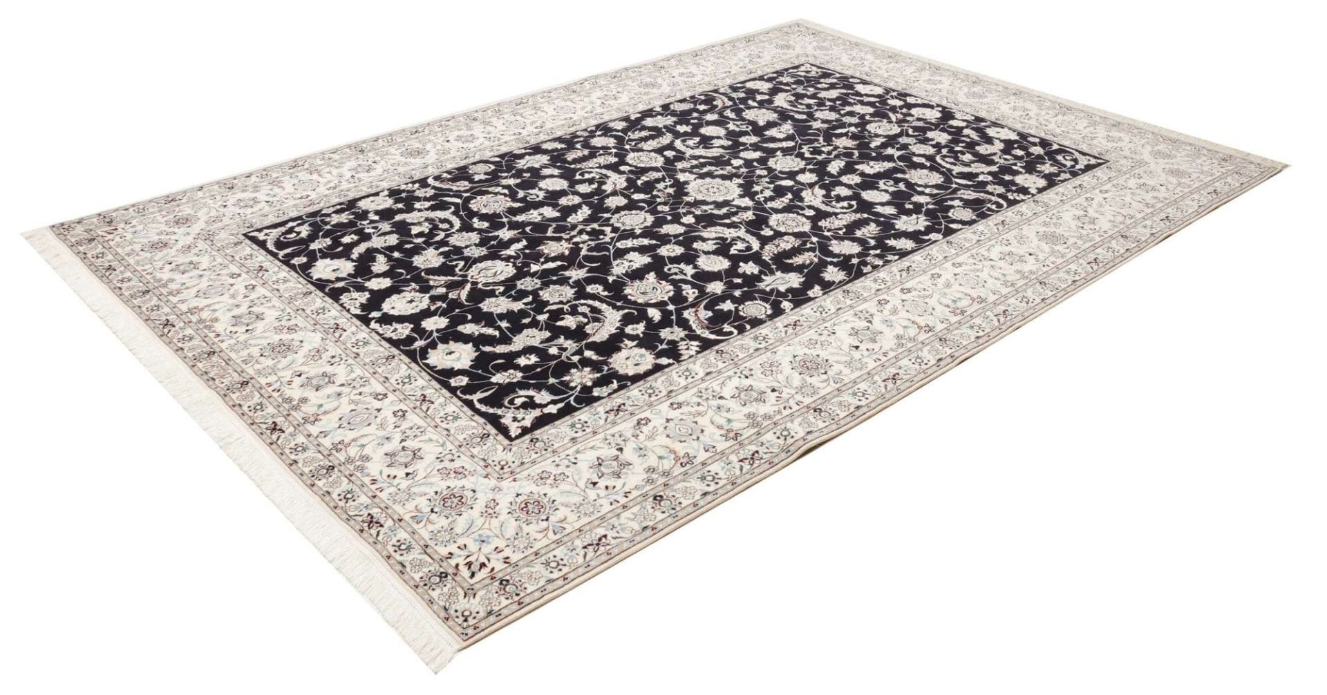 Nain Teppich 206 x 306 cm – Handgeknüpft, florale Muster, Perserteppich