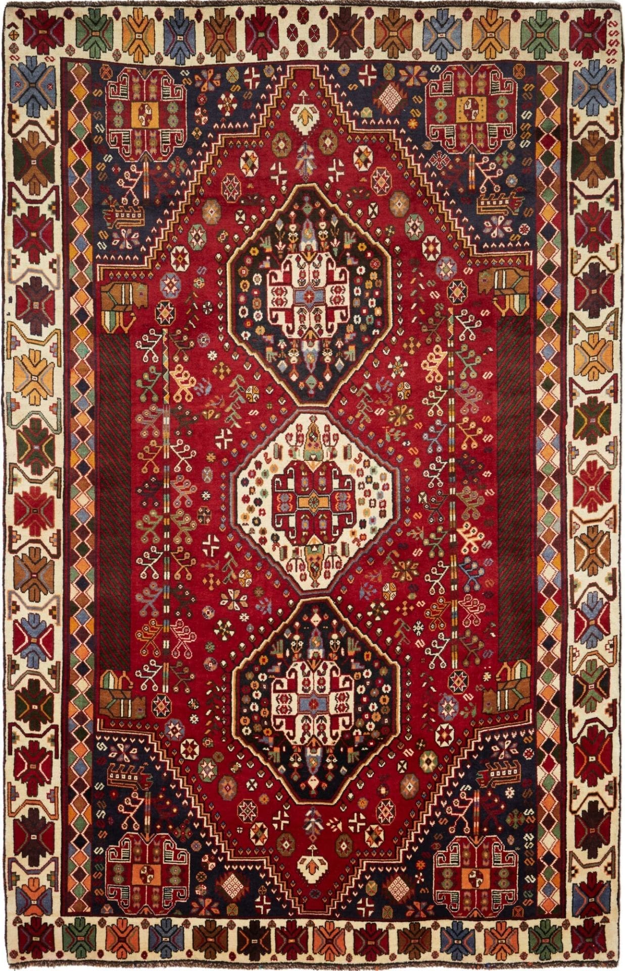 Shiraz Teppich 191 x 290 cm - Handgeknüpft, Wolle auf Wolle