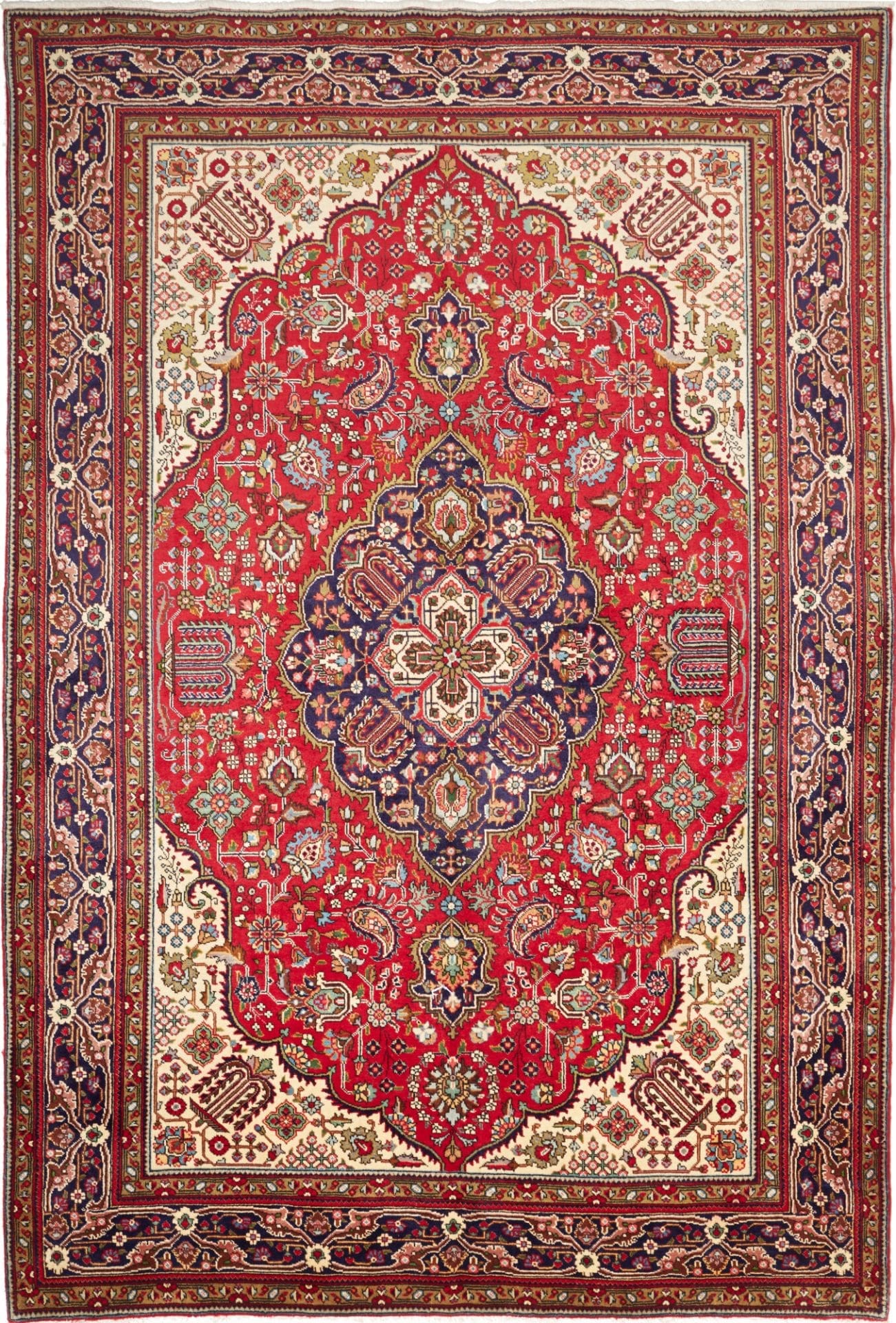Täbriz Teppich 205x300 cm, handgeknüpft, Schurwolle, Mahi Design
