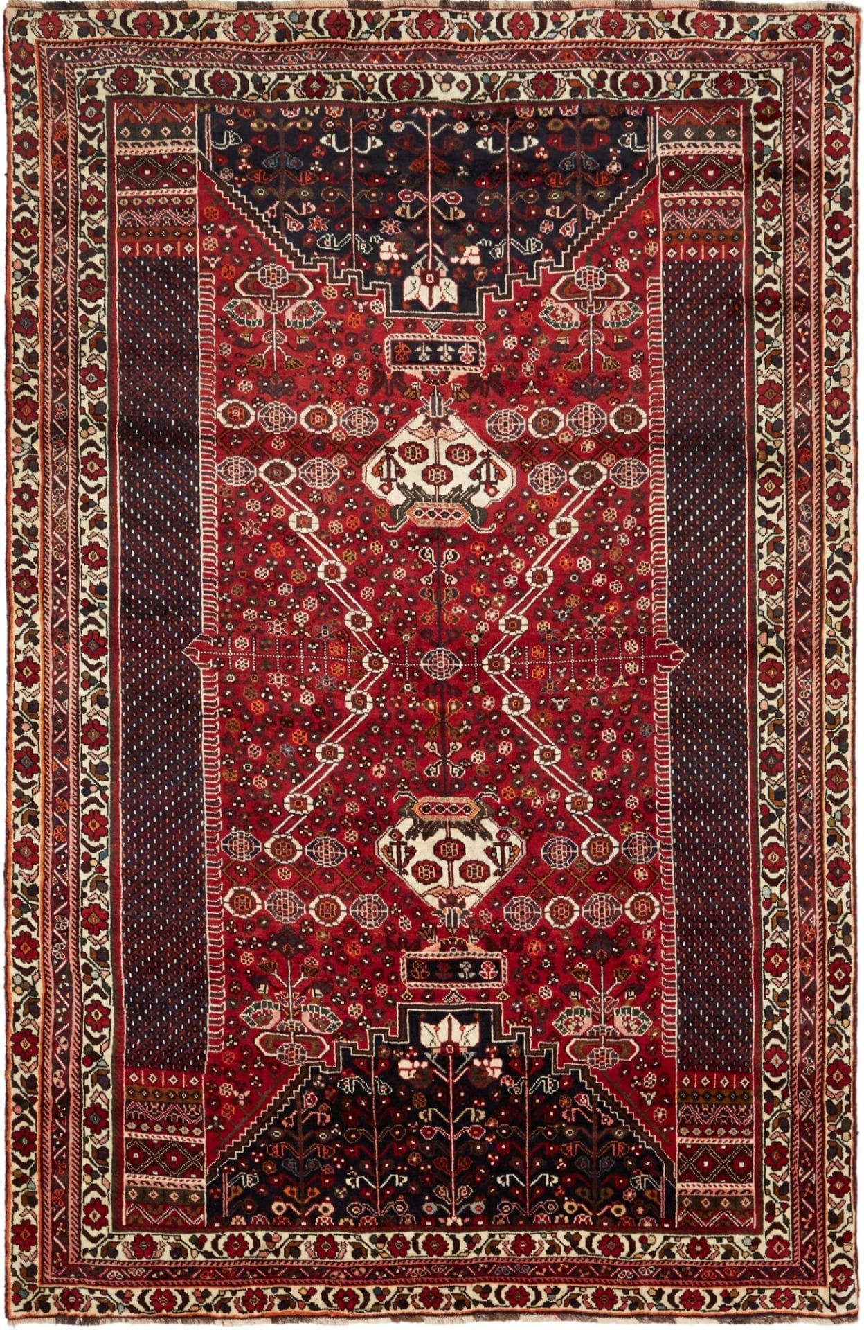 Gashghai Orientteppich 178 x 278cm in buntem Nomadenstil, handgeknüpft