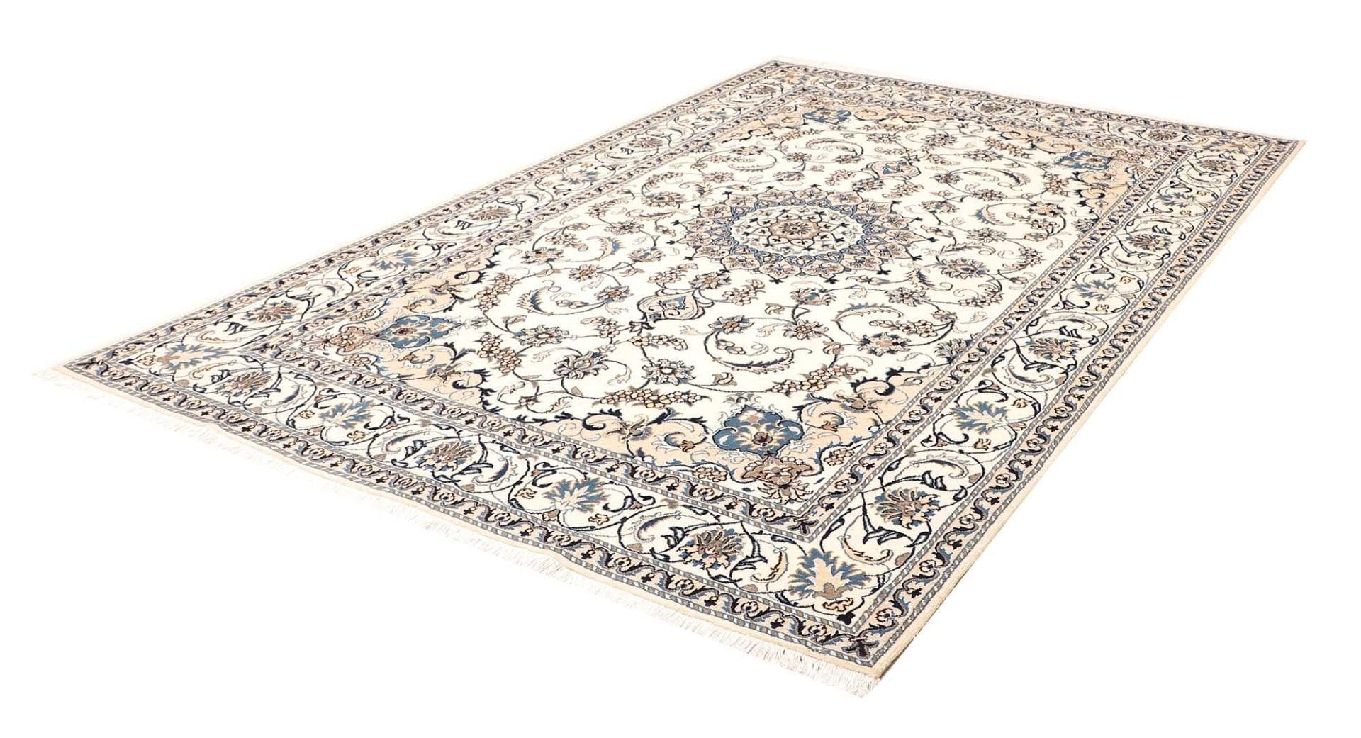 Nain Teppich 196x299 cm - Elegante florale Muster, handgeknüpft