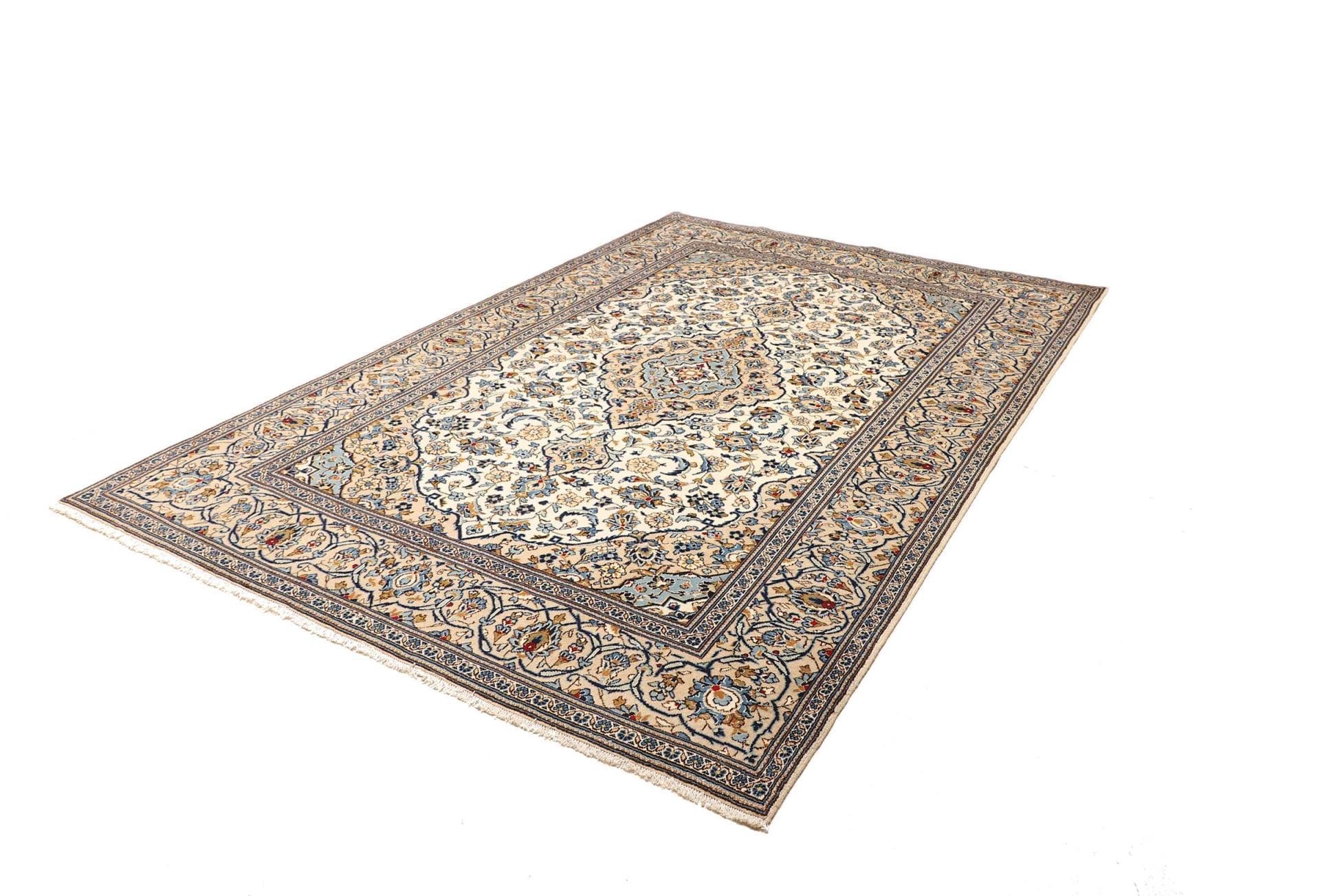Kashan Teppich 196 x 295 cm, handgeknüpft, Perserteppich