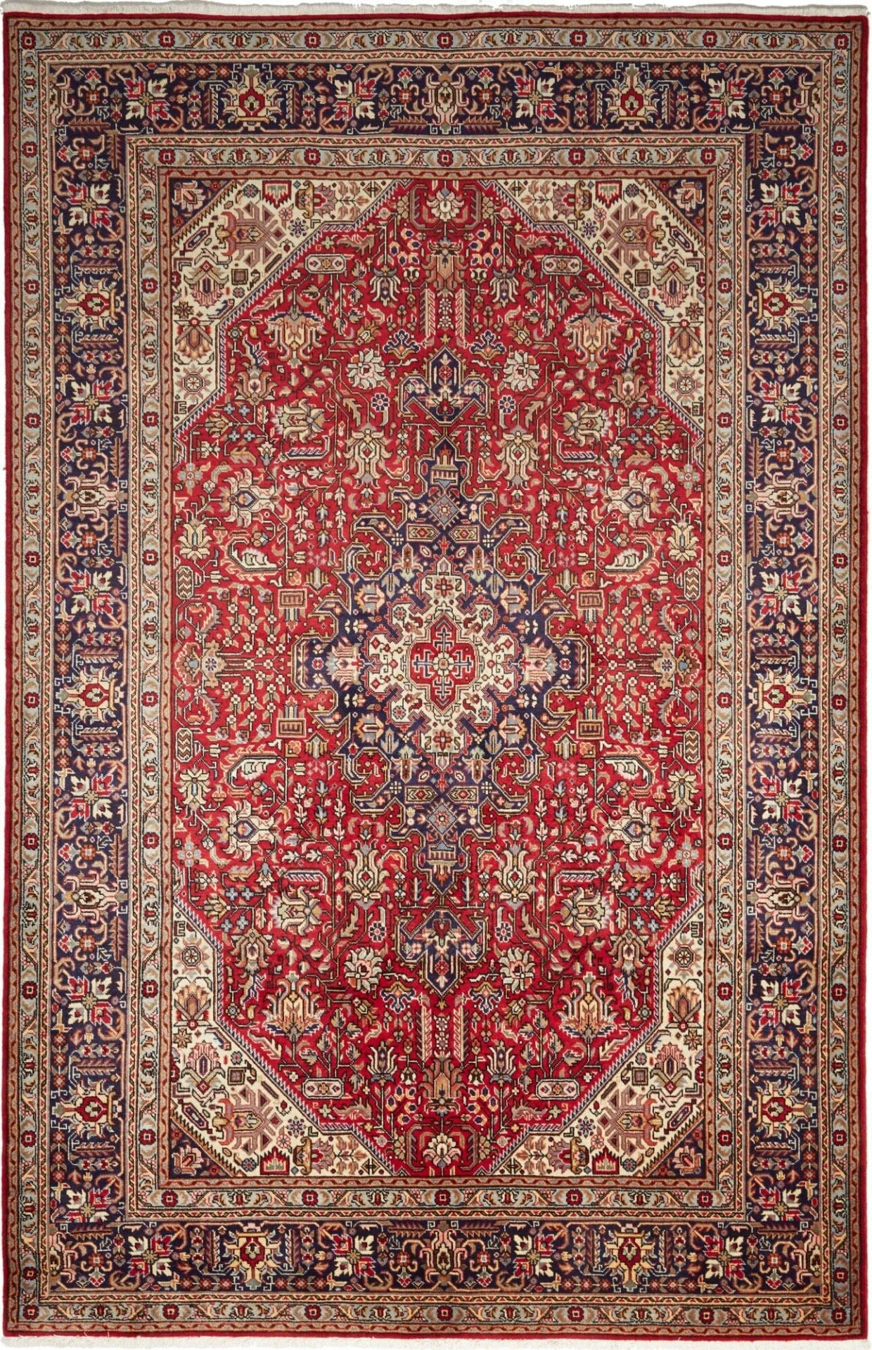 Täbriz Teppich 203 x 307 cm, Schurwolle, handgeknüpft, Perserteppich