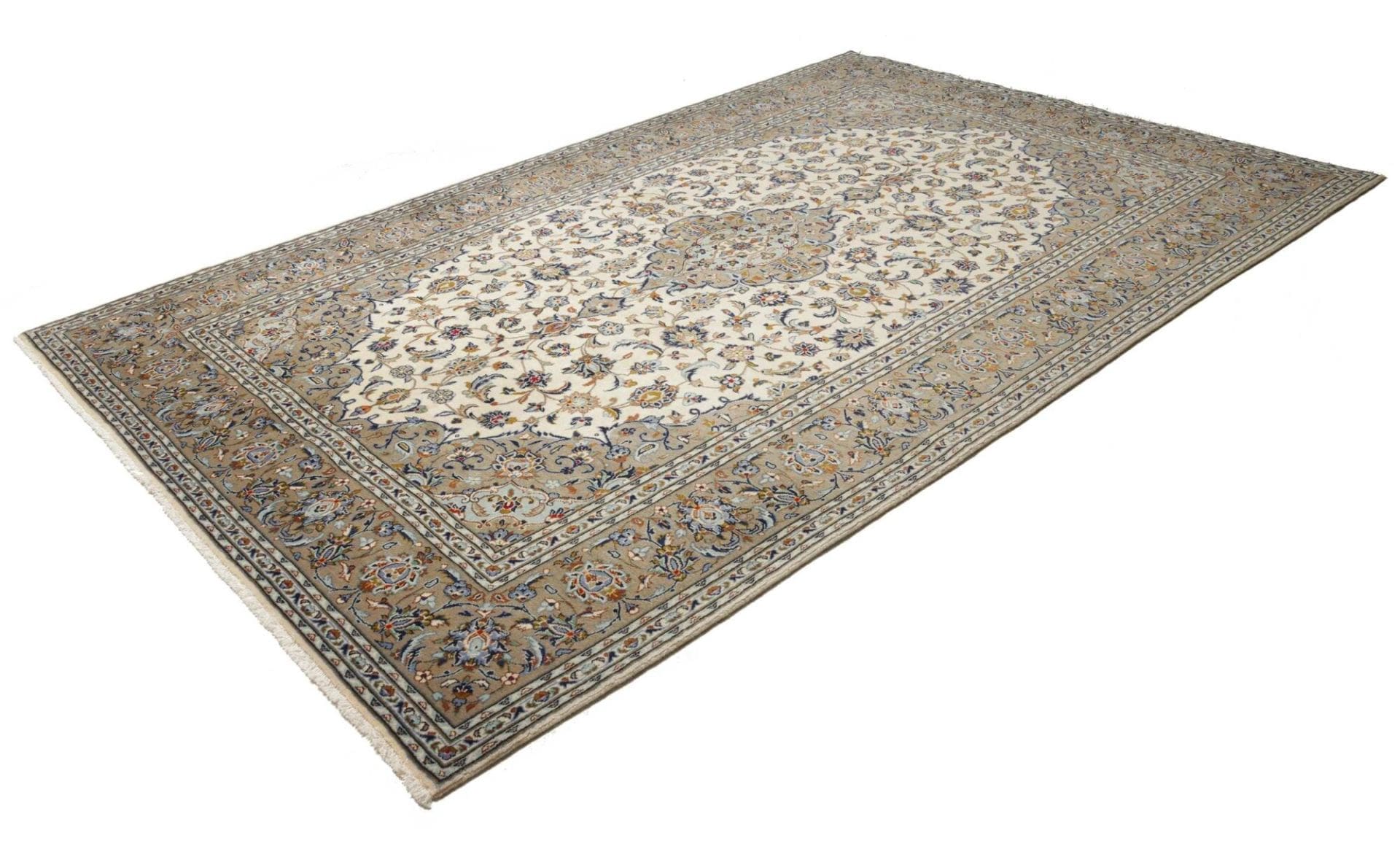 Kashan Teppich 206 x 310cm, strapazierfähig, handgeknüpft, Perserteppich