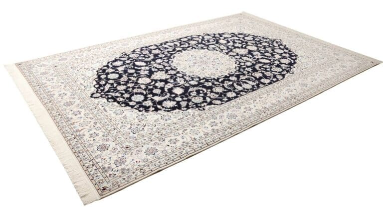 Exklusiver Nain Teppich 215 x 314cm, florale Muster, handgeknüpft