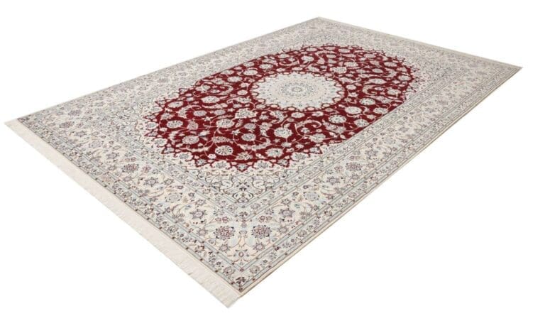 Nain Teppich 211 x 312cm, florale Muster, handgeknüpft, Perserteppich
