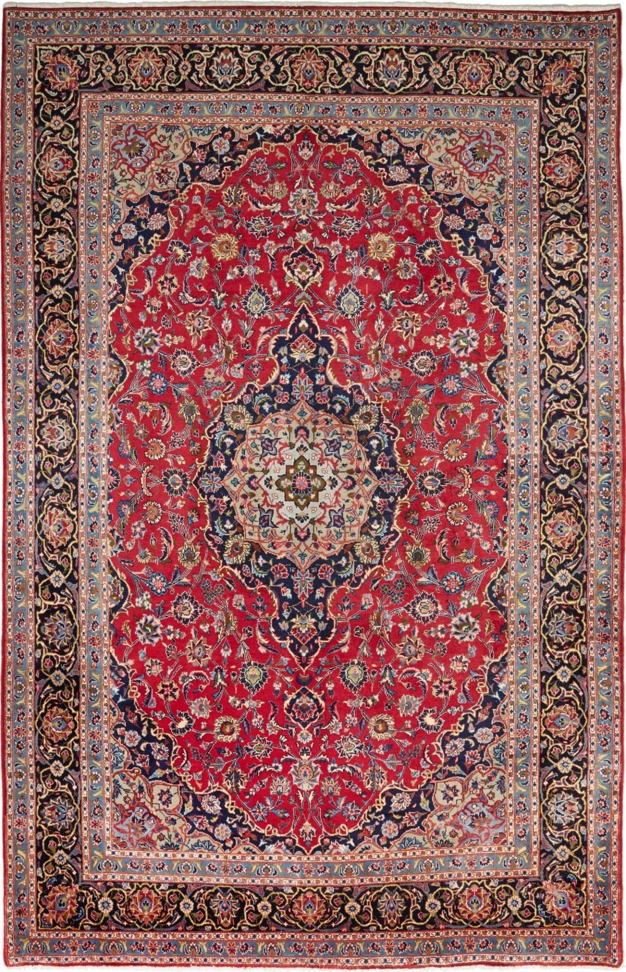 Kashan Teppich 200 x 302 cm | handgeknüpft | Perserteppich