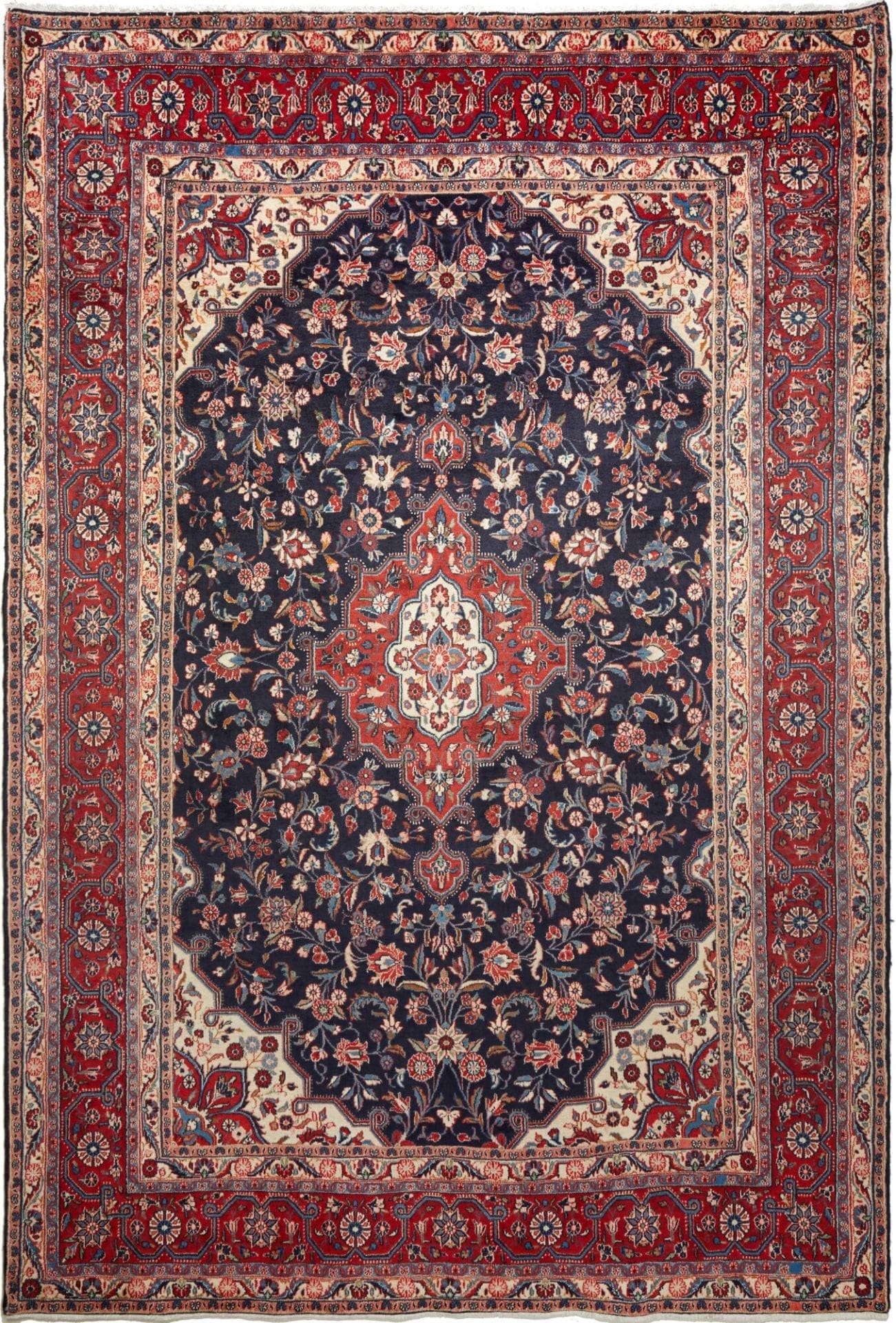 Hamadan Teppich 215 x 320 cm, Herati Muster, handgeknüpft H1
