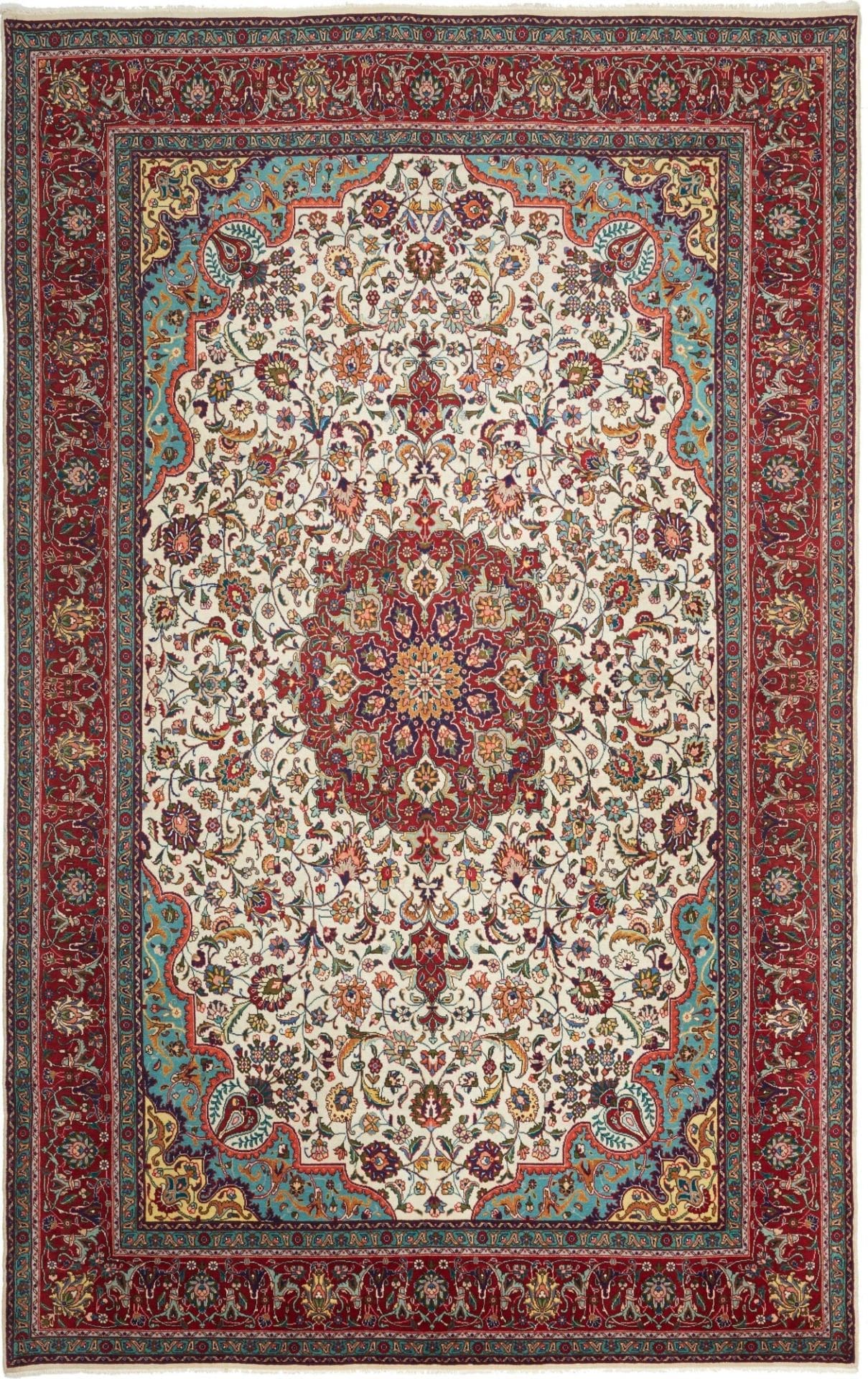 Täbriz Teppich 191 x 302cm, 40 Raj, Schurwolle, handgeknüpft H1