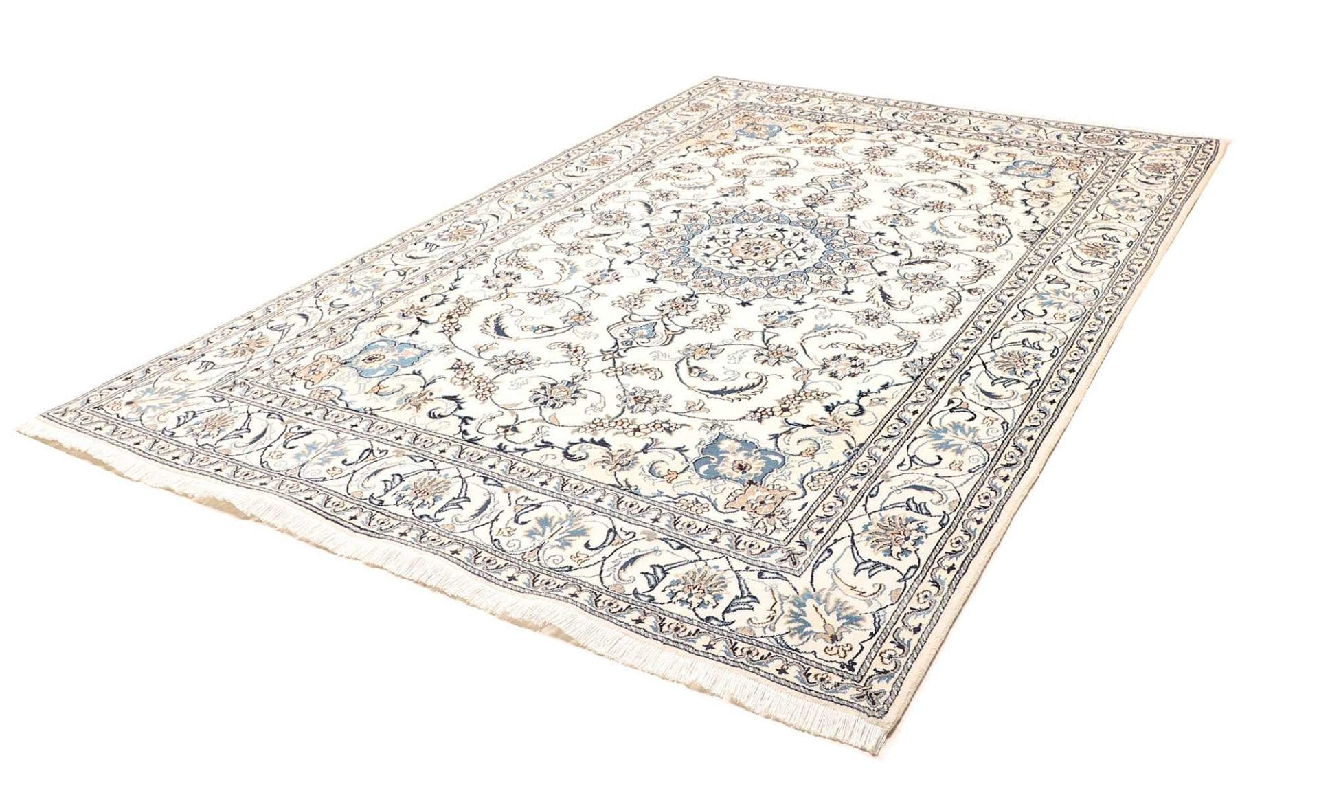 Nain Teppich 198 x 288 cm – handgeknüpft, florale Muster, Perserteppich