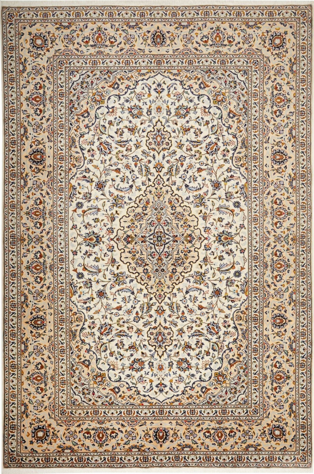 Kashan Teppich 213 x 313 cm, handgeknüpft, Perserteppich