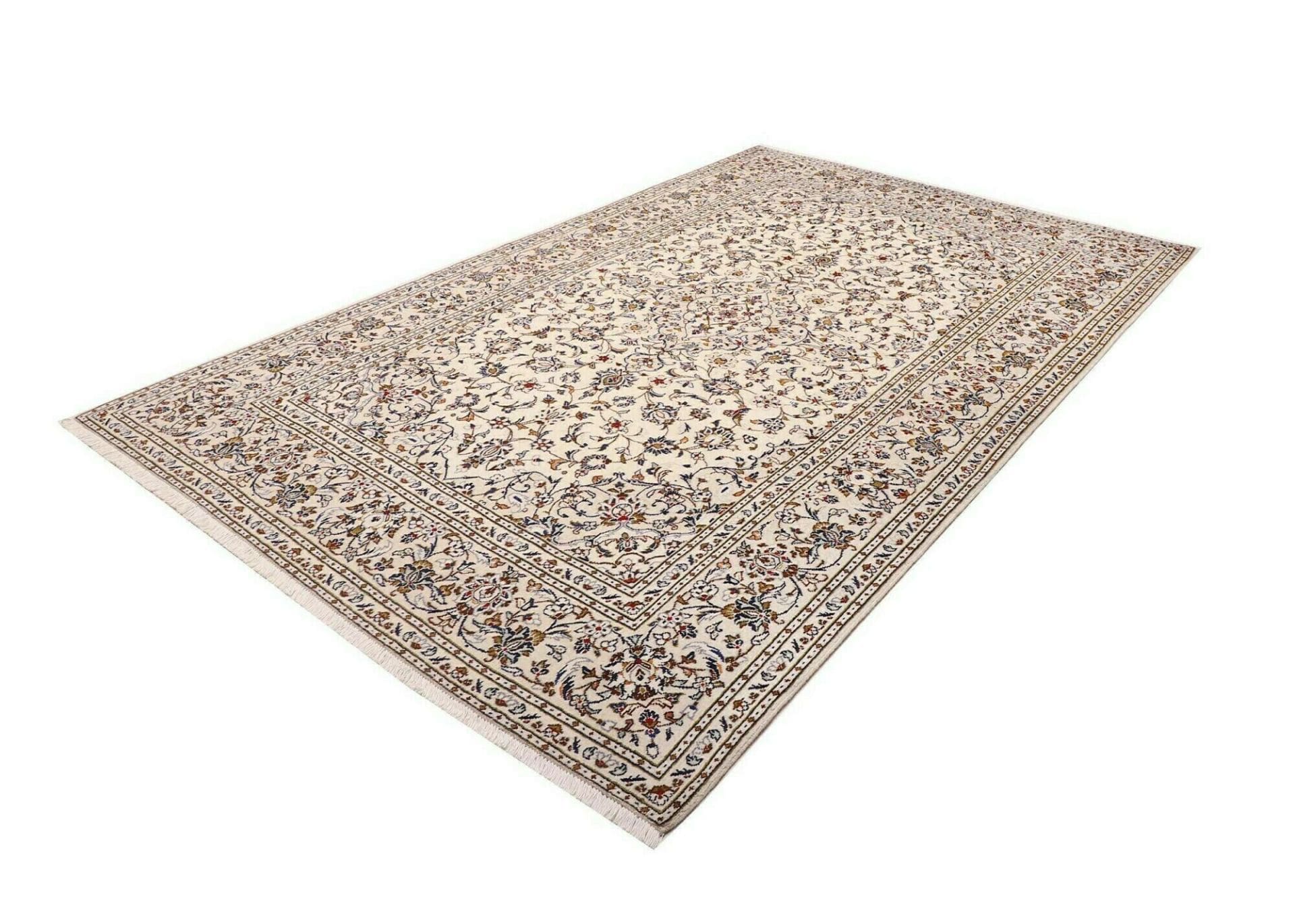 Kashan Teppich 198 x 305 cm, handgeknüpft, Schurwolle, Perserteppich