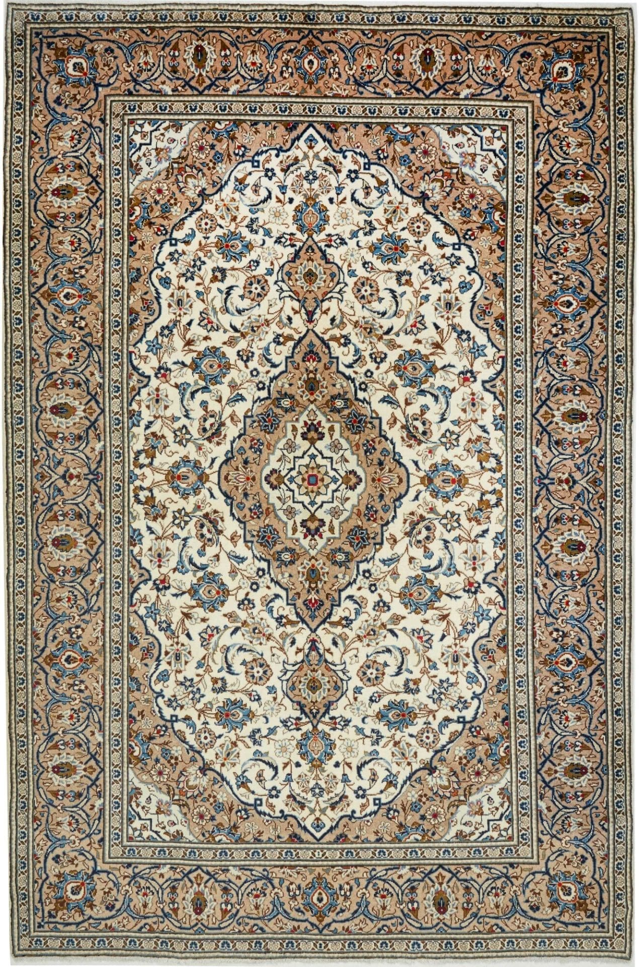 Kashan Teppich 203 x 308 cm – Handgeknüpft, Perserteppich, Wolle