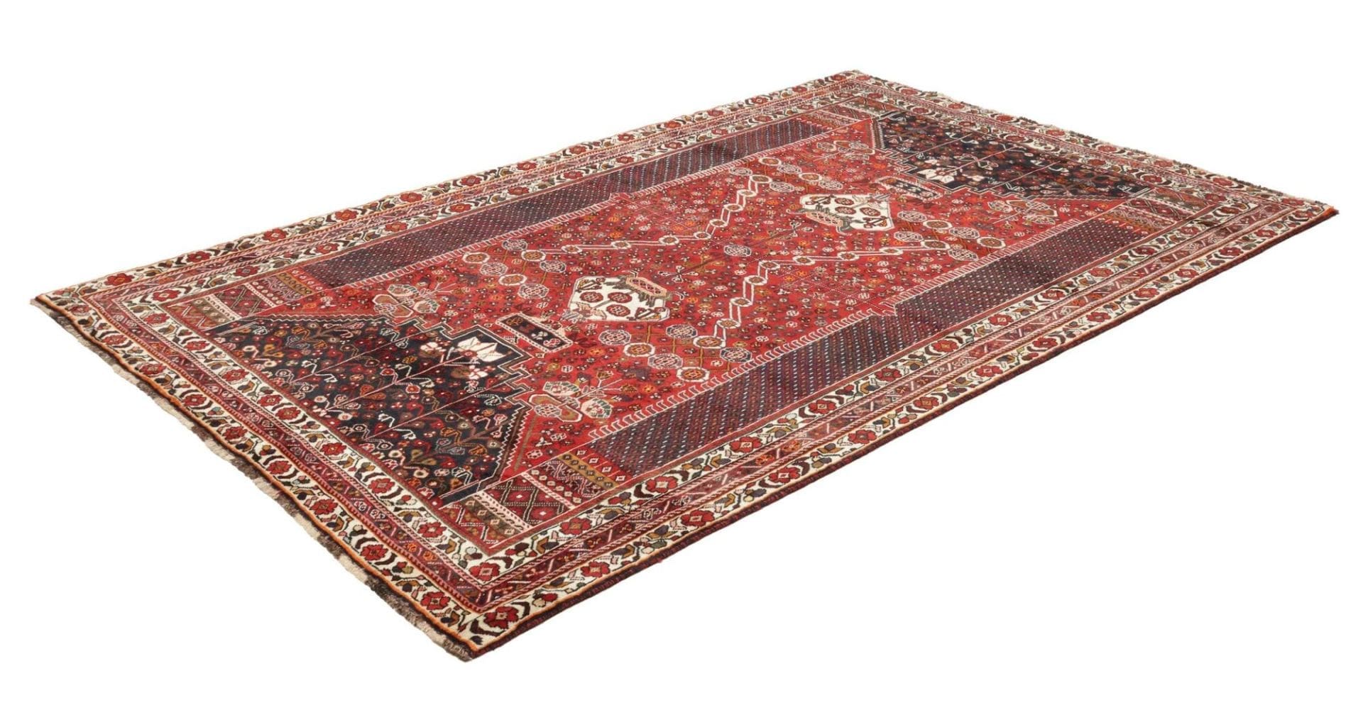 Gashghai Orientteppich 178 x 278cm in buntem Nomadenstil, handgeknüpft