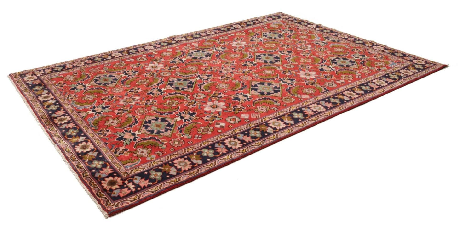 Orientteppich Sarough 210 x 302 cm, handgeknüpft, Schurwolle, florales Muster