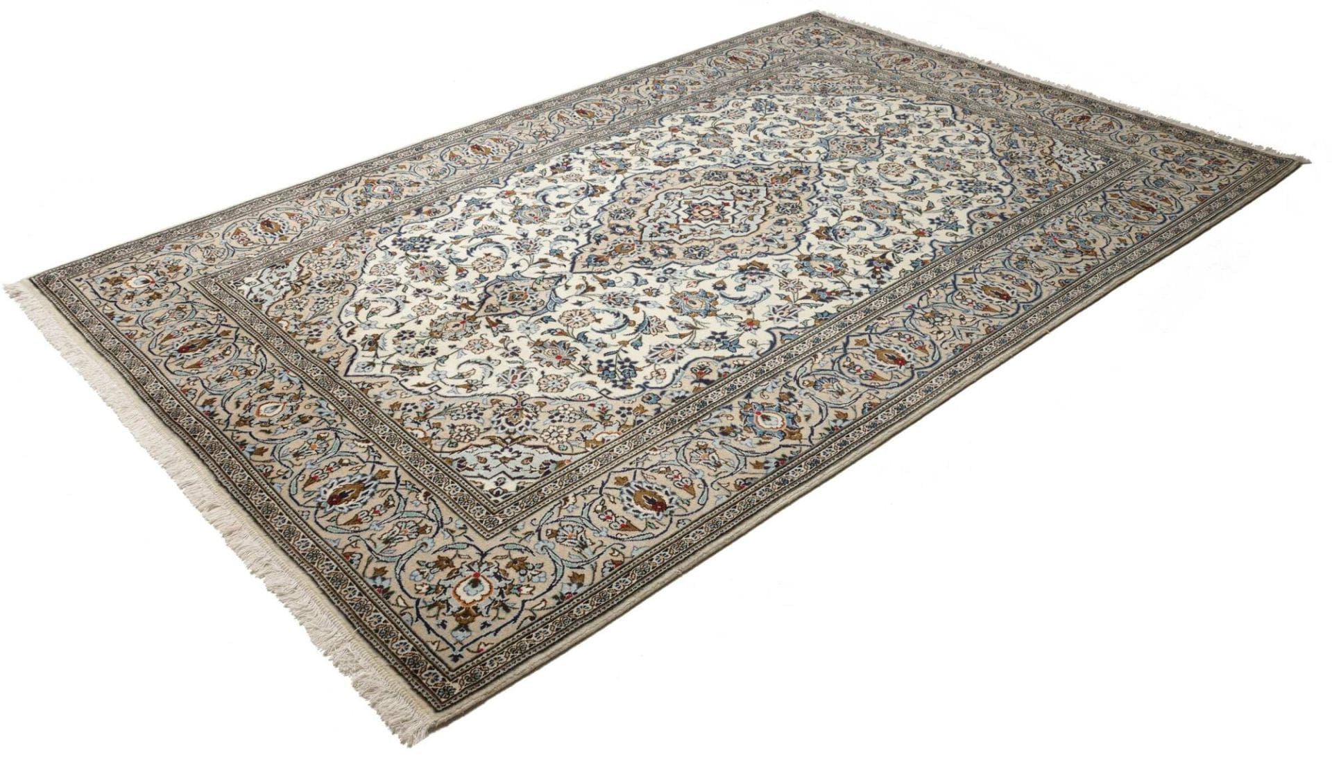 Kashan Teppich 200 x 304cm, handgeknüpft, Perserteppich, Wolle