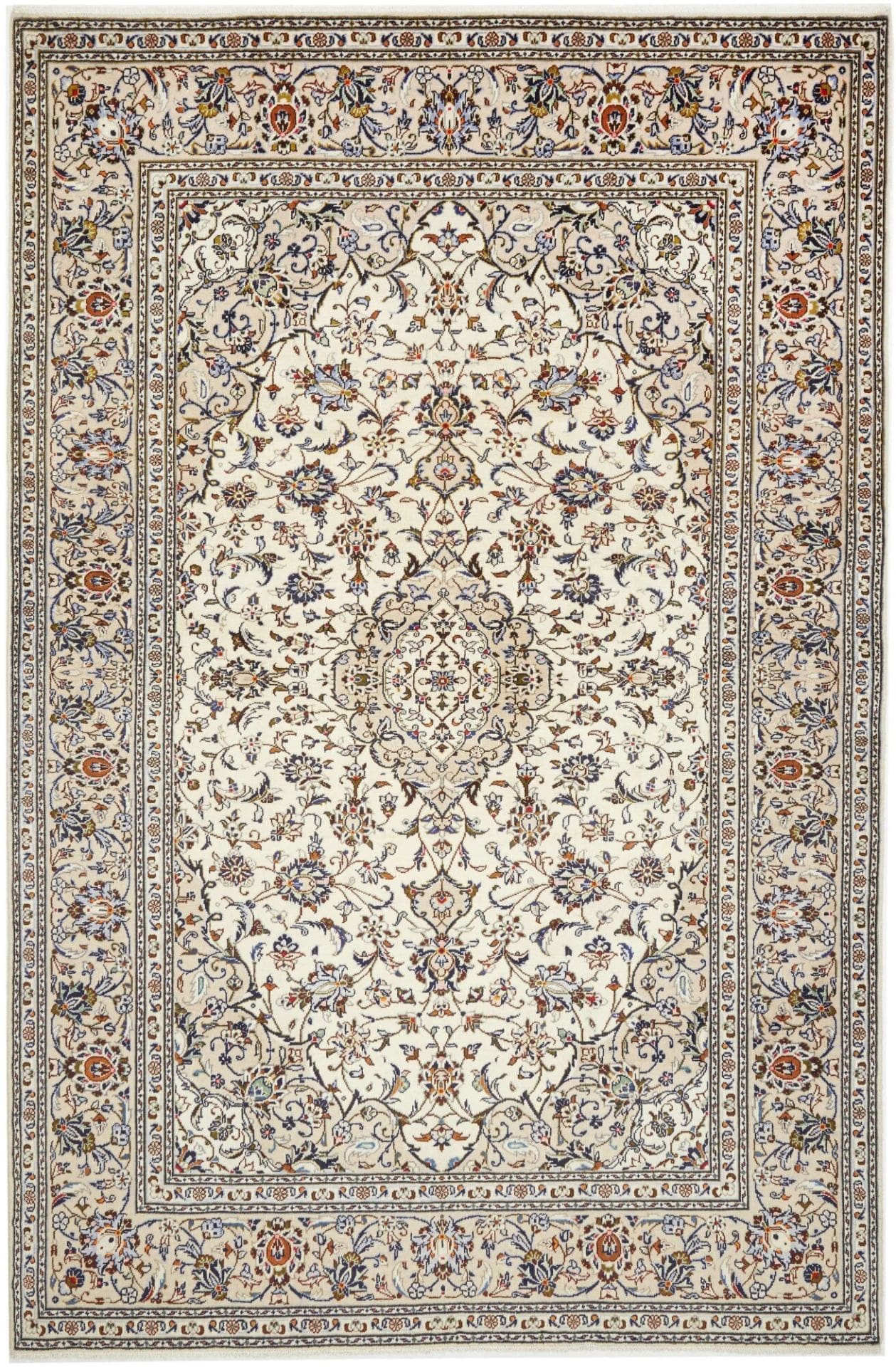 Kashan Teppich 203 x 305 cm - Handgeknüpft, Perserteppich