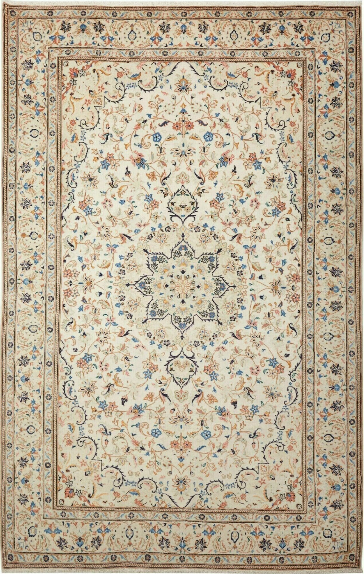 Kashan Teppich 203 x 312cm, Schurwolle, handgeknüpft, Perserteppich H1