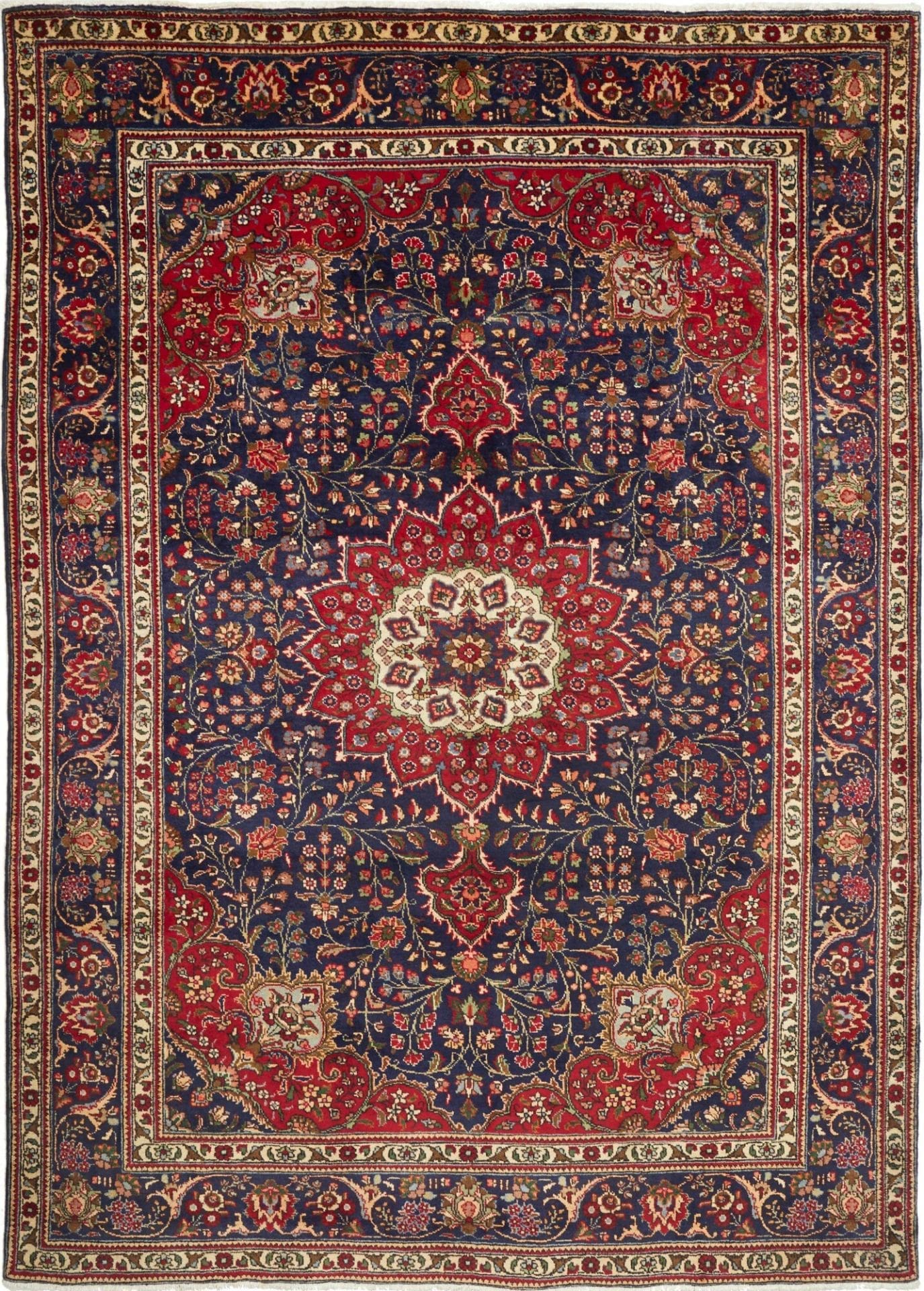 Täbriz Teppich 212 x 295cm, Schurwolle, handgeknüpft, Perserteppich H1