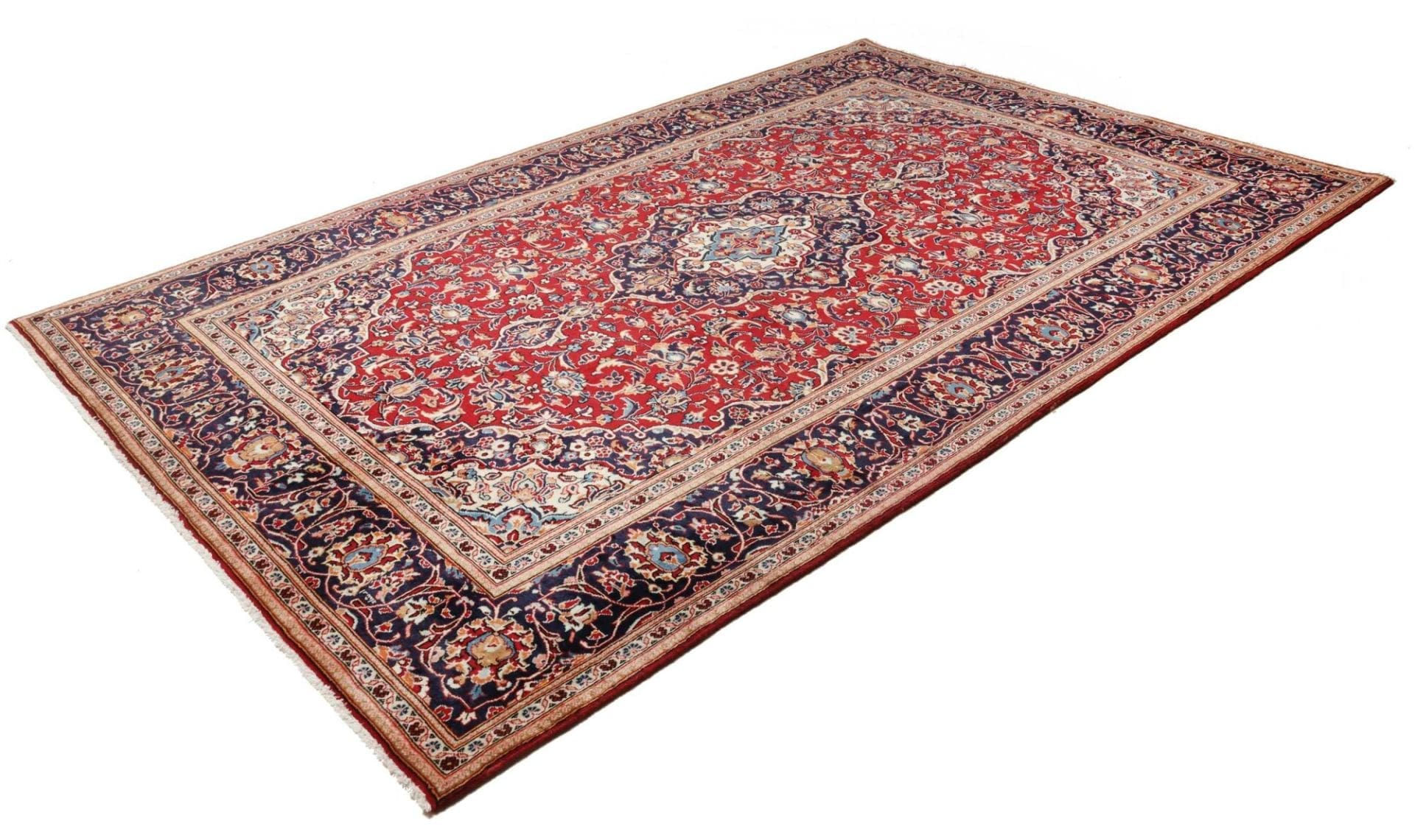 Kashan Teppich 203 x 304cm, Schurwolle, handgeknüpft, Perserteppich